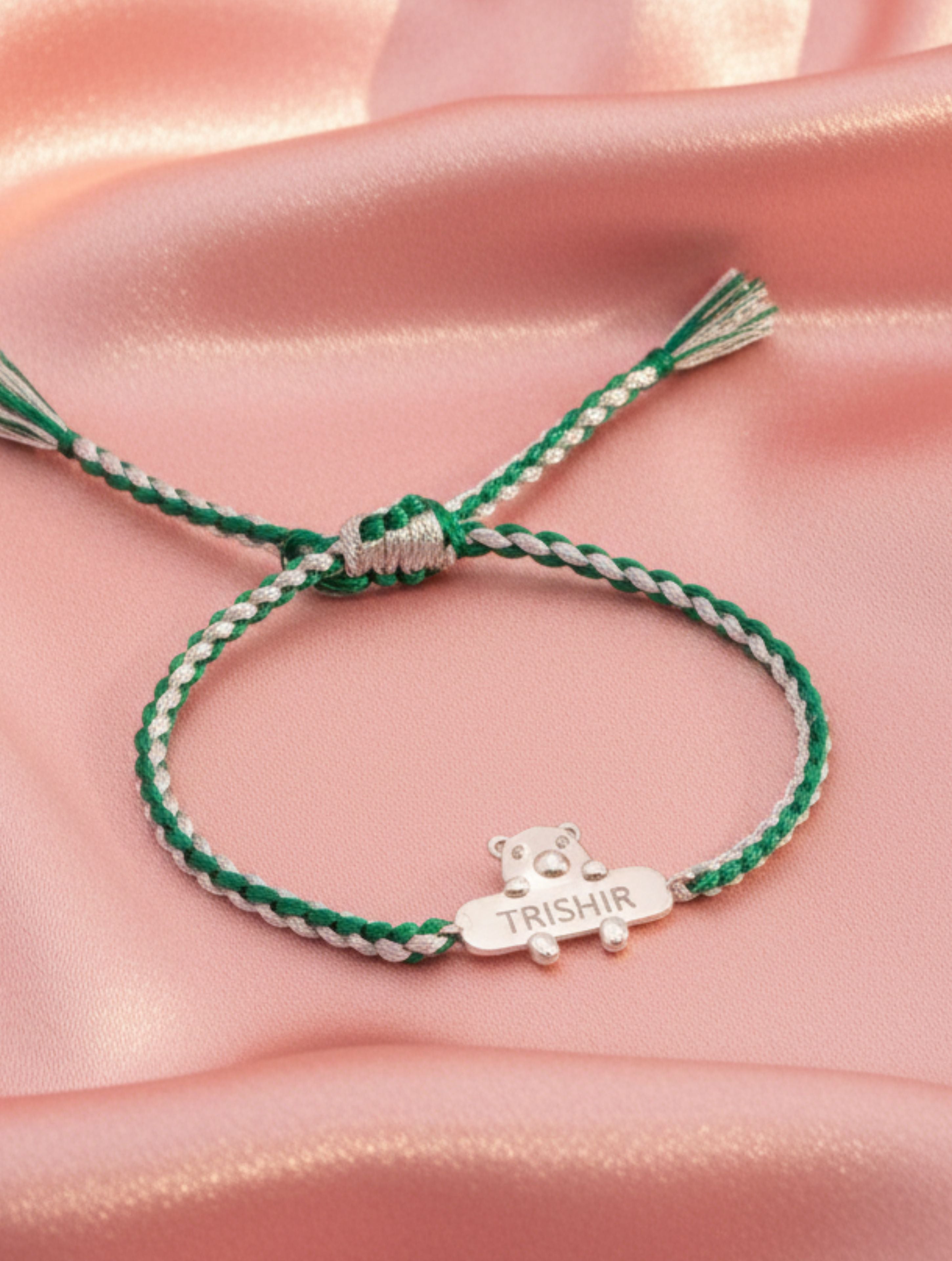 Baby Bear Personalized Kids 925 Silver Bracelet