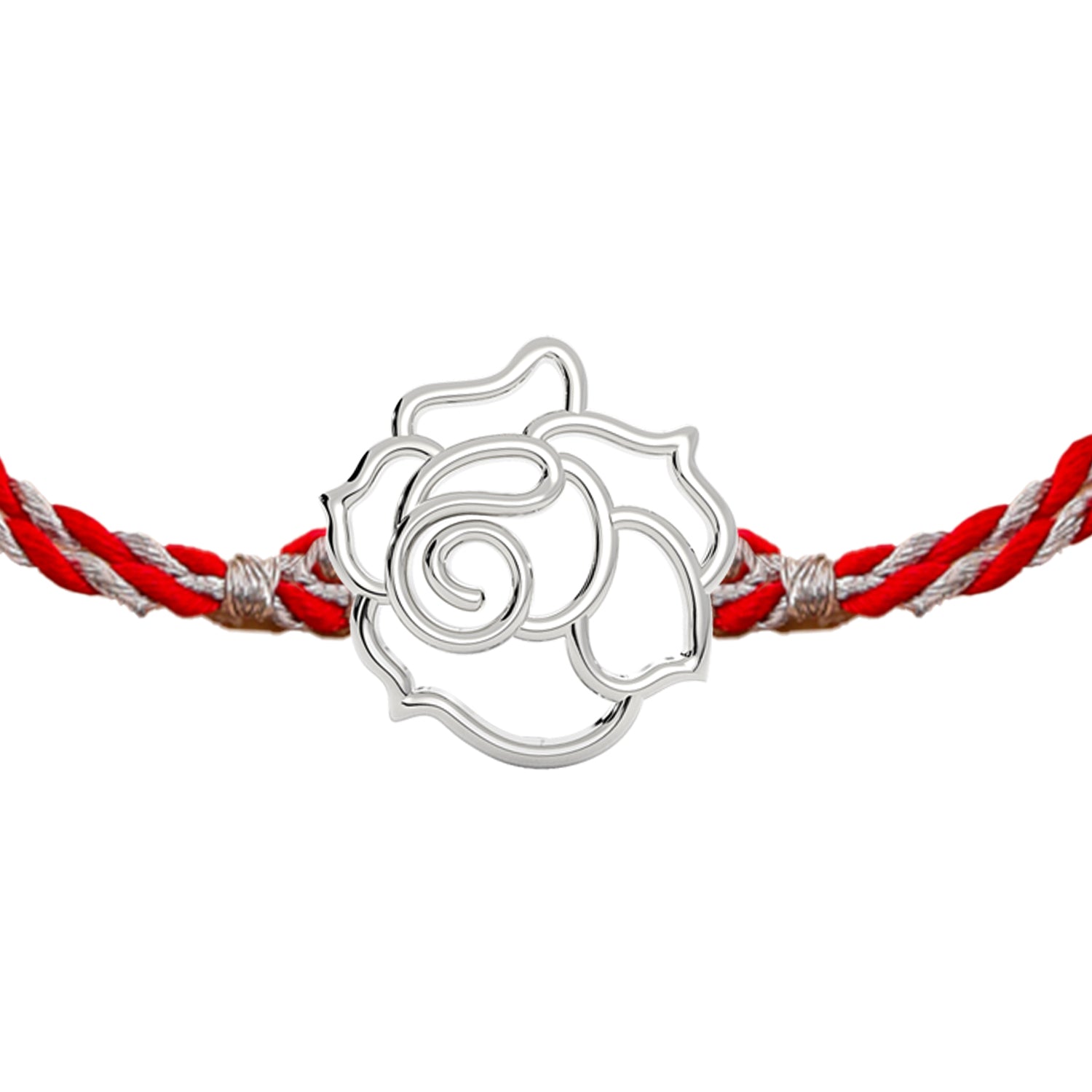 Floral Jali Silver Rakhi