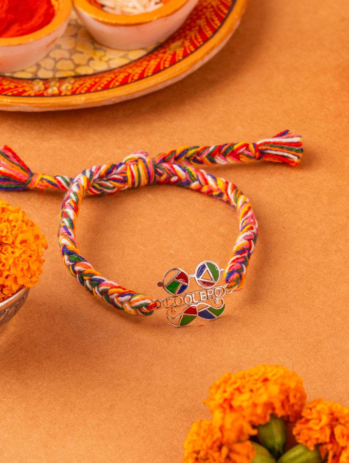 Buy Now Sterling Silver Cool Colourful Bro Rakhi