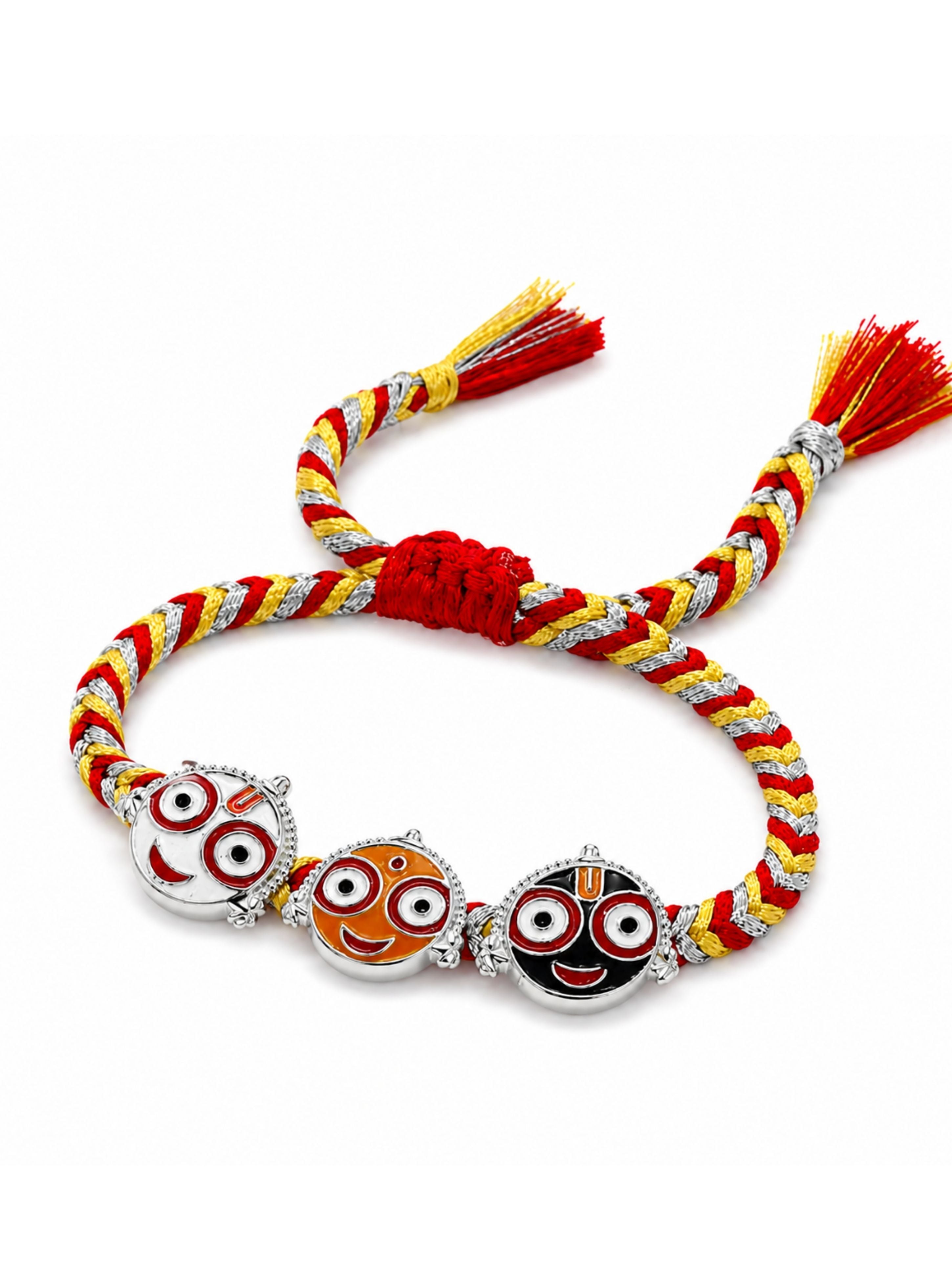 Silver Jagannathji Trio Rakhi