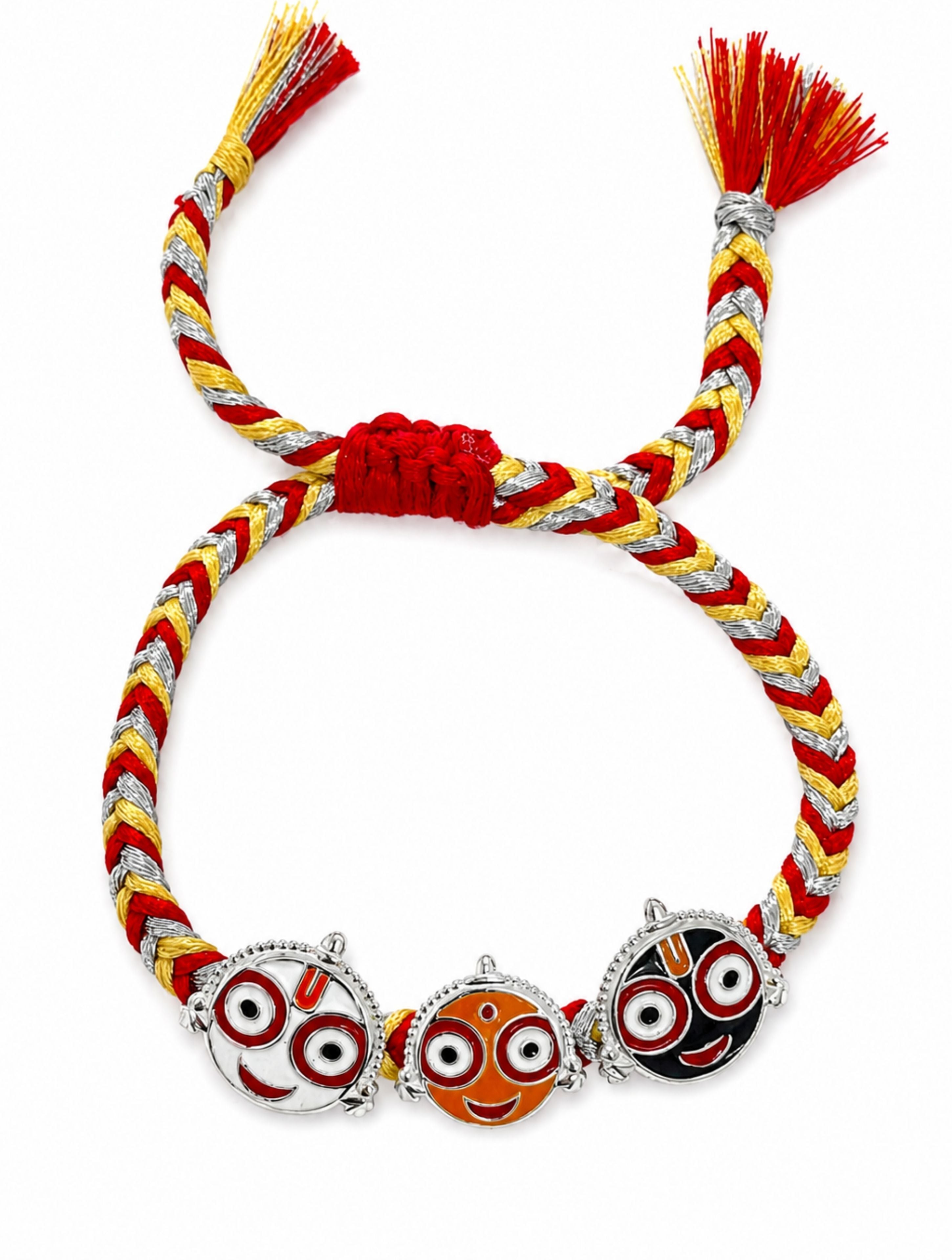 Silver Jagannathji Trio Rakhi