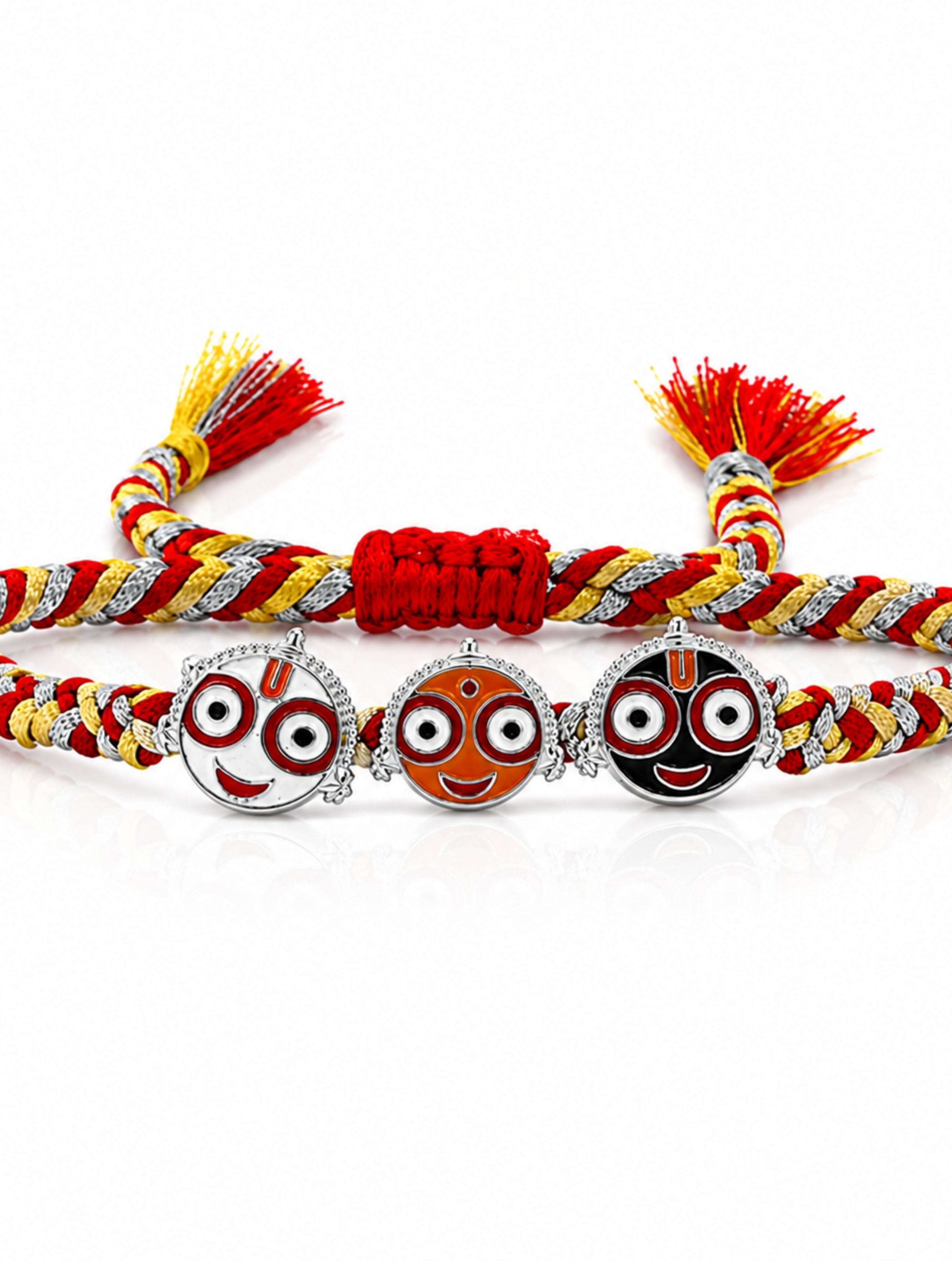 Silver Jagannathji Trio Rakhi