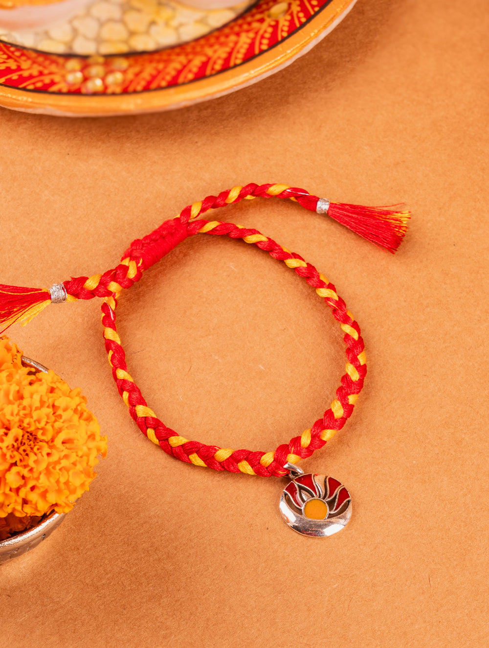 Buy Now Sterling Silver Sunset Motif Rakhi