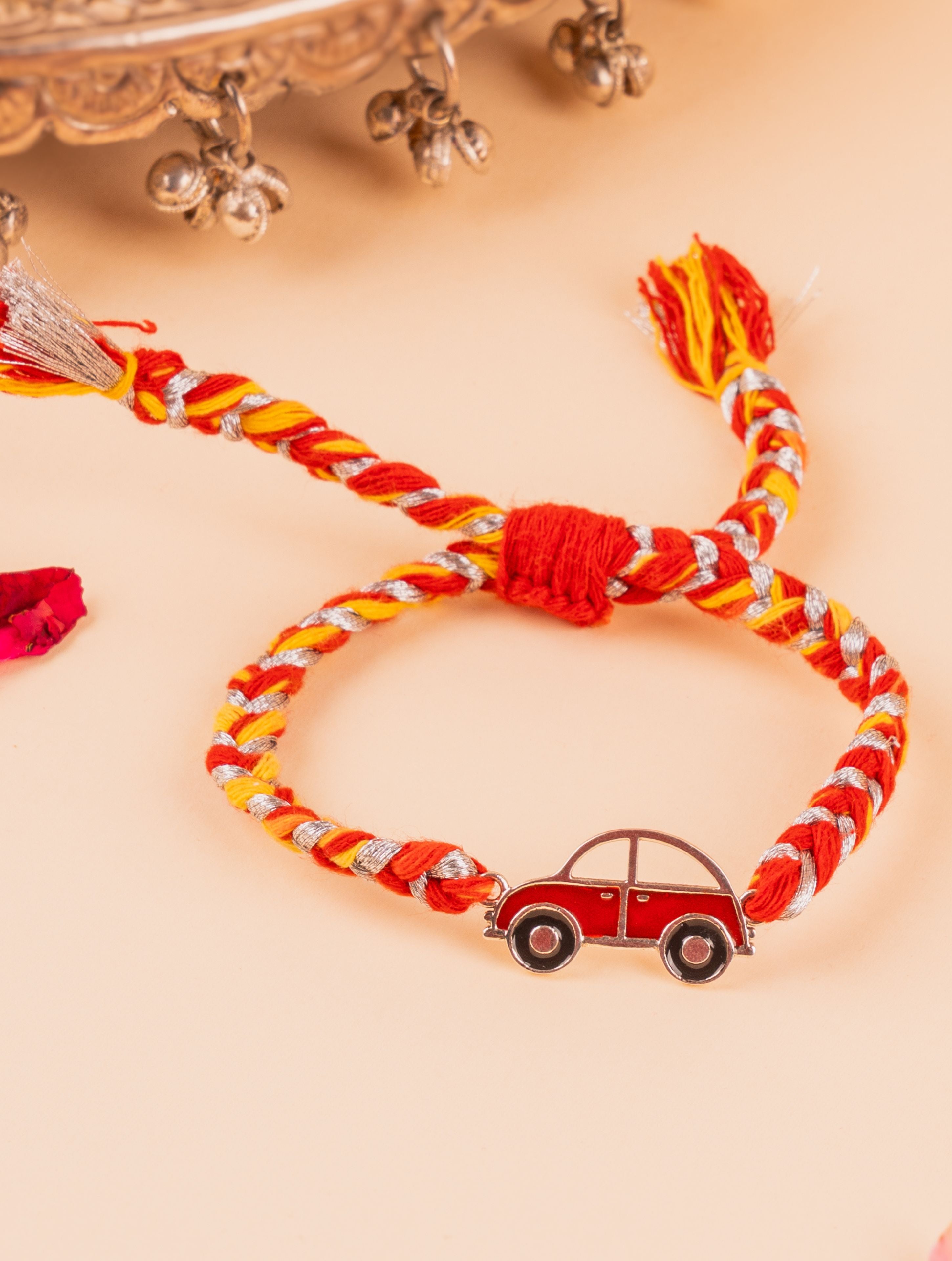Silver Car Kids rakhi
