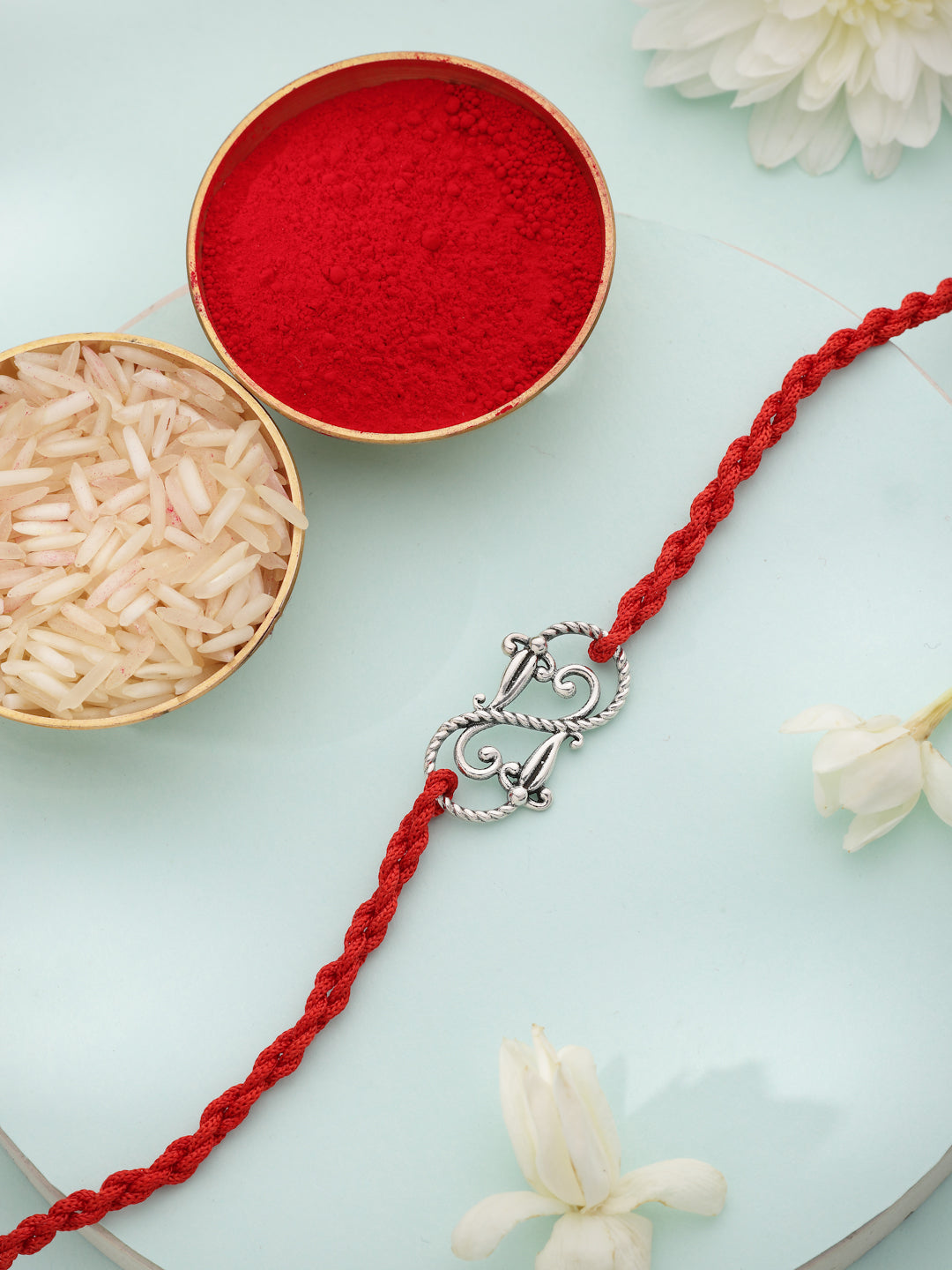 Silver Intricate Infinity Rakhi