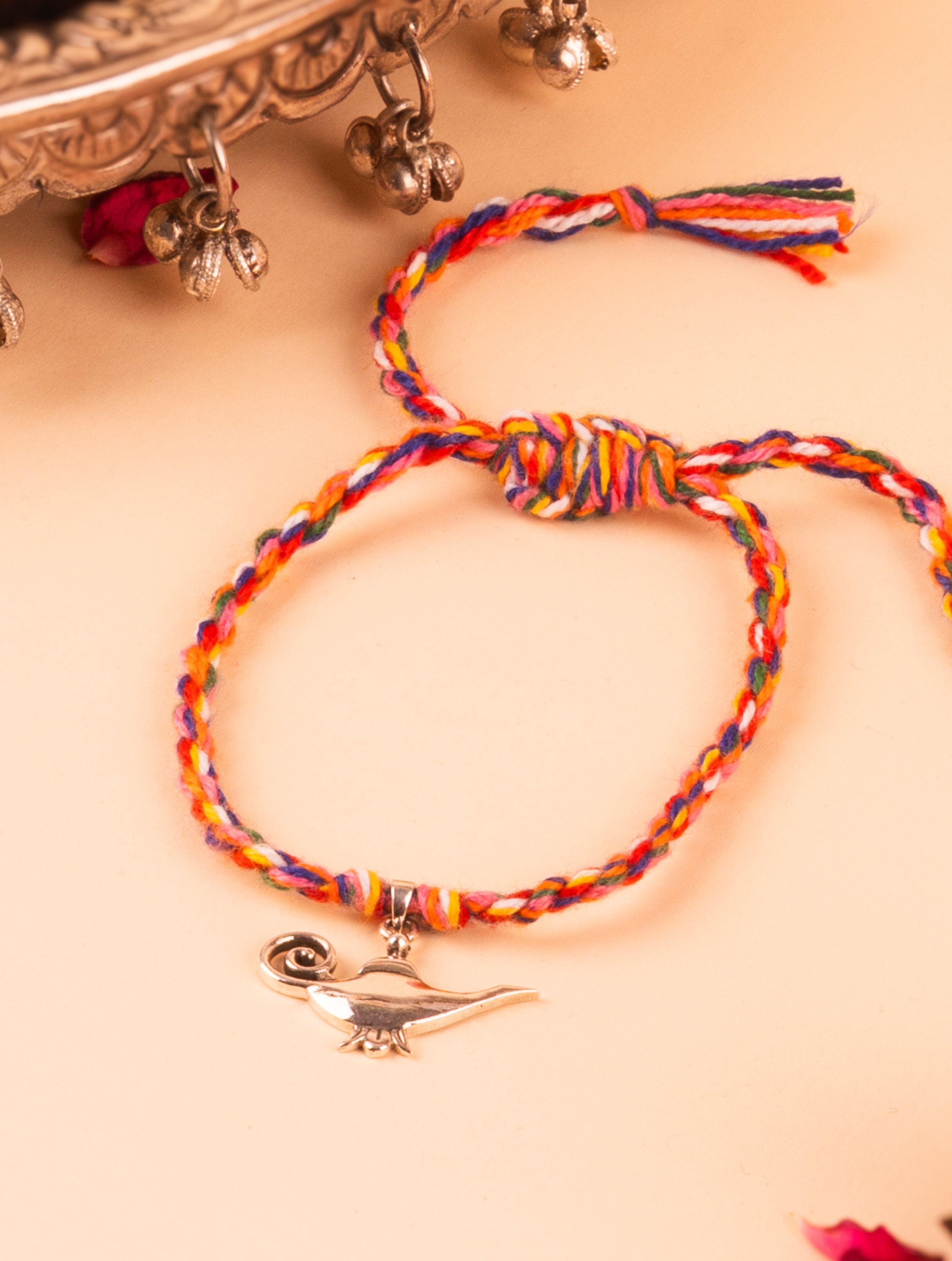 Silver Chirag Rakhi
