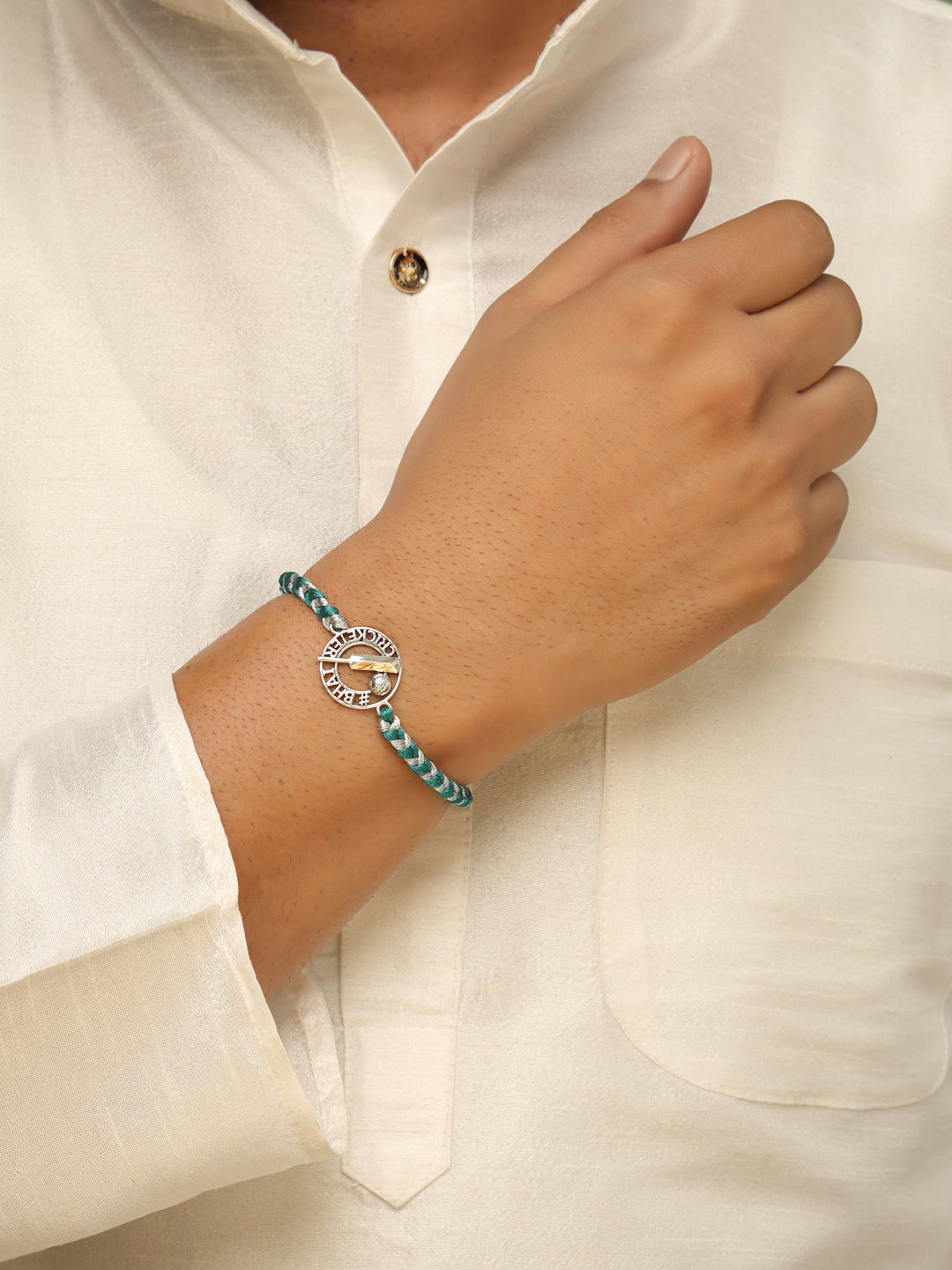 Silver O Cricketer Rakhi