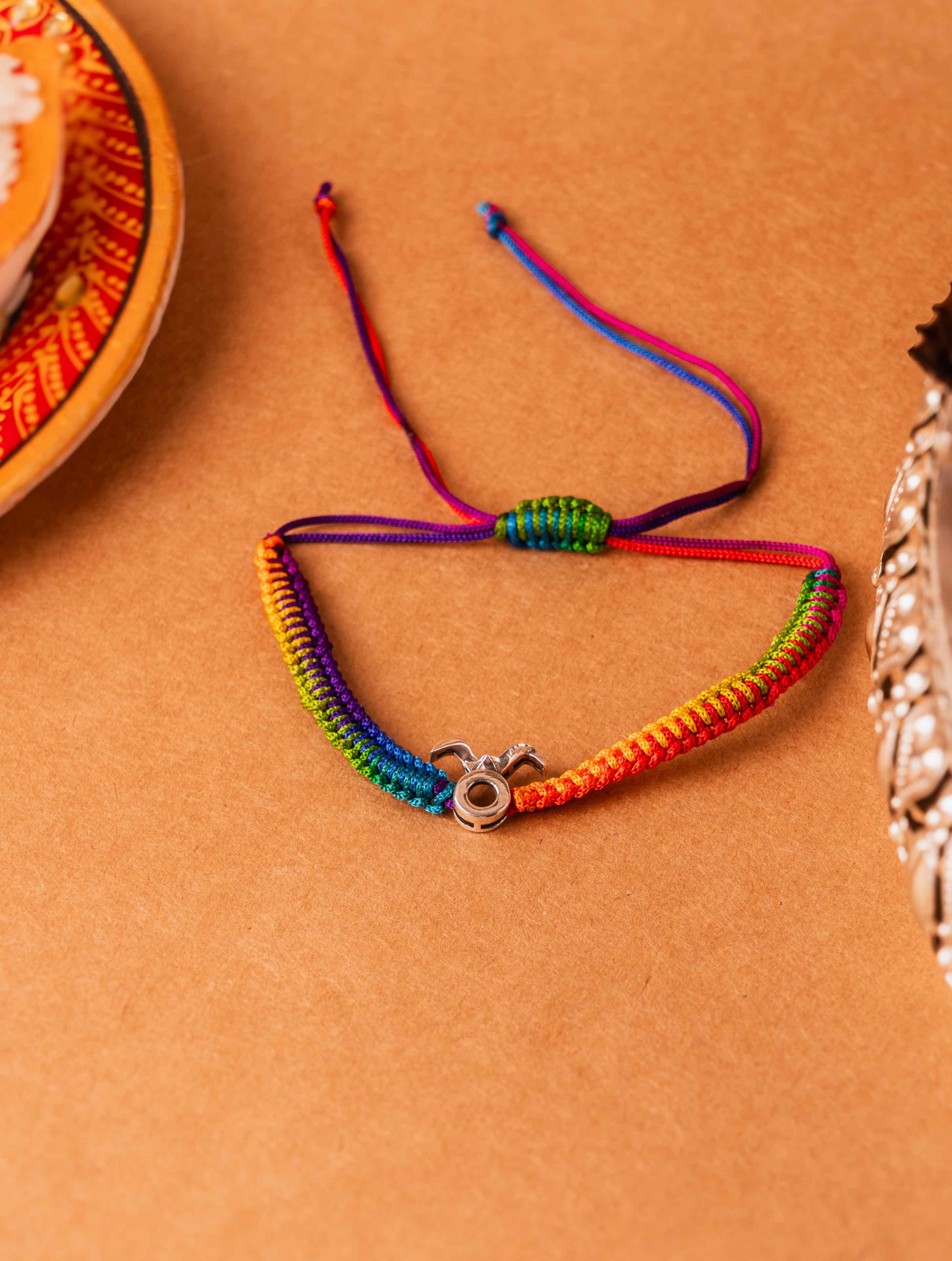 Silver Taurus Rakhi
