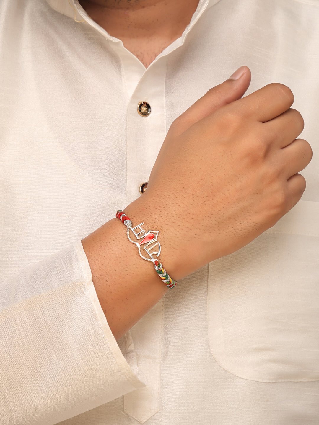Silver Ram Tilak Rakhi