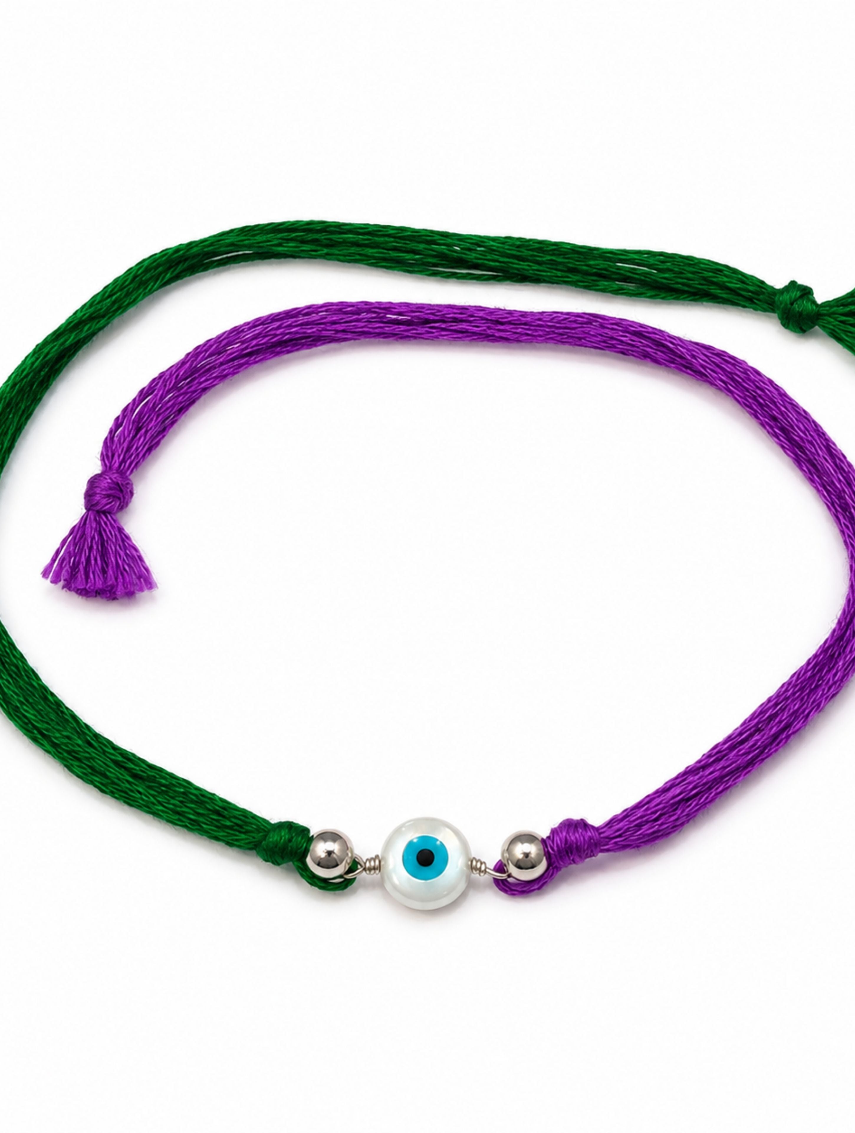925 Sterling Silver Evil Eye Thread Rakhi