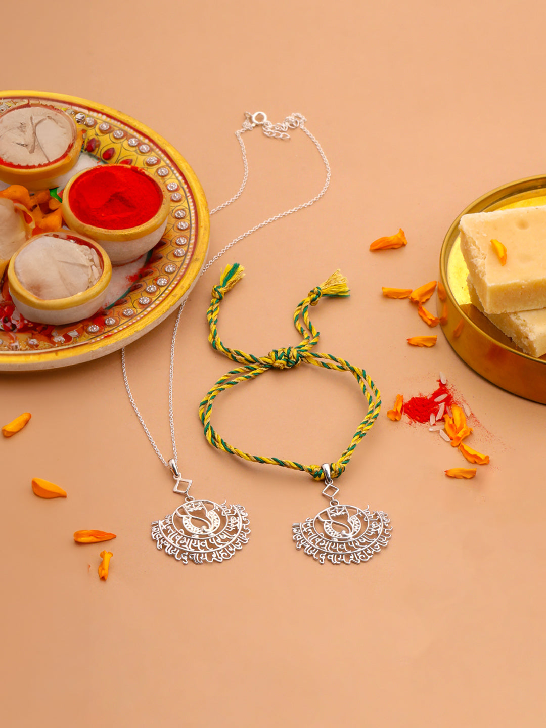 Shree Ganesh Mantra Lumba Convertible Rakhi Pendant