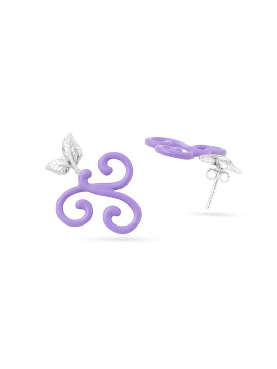 925 Silver Lilac Corolla Collection Earrings