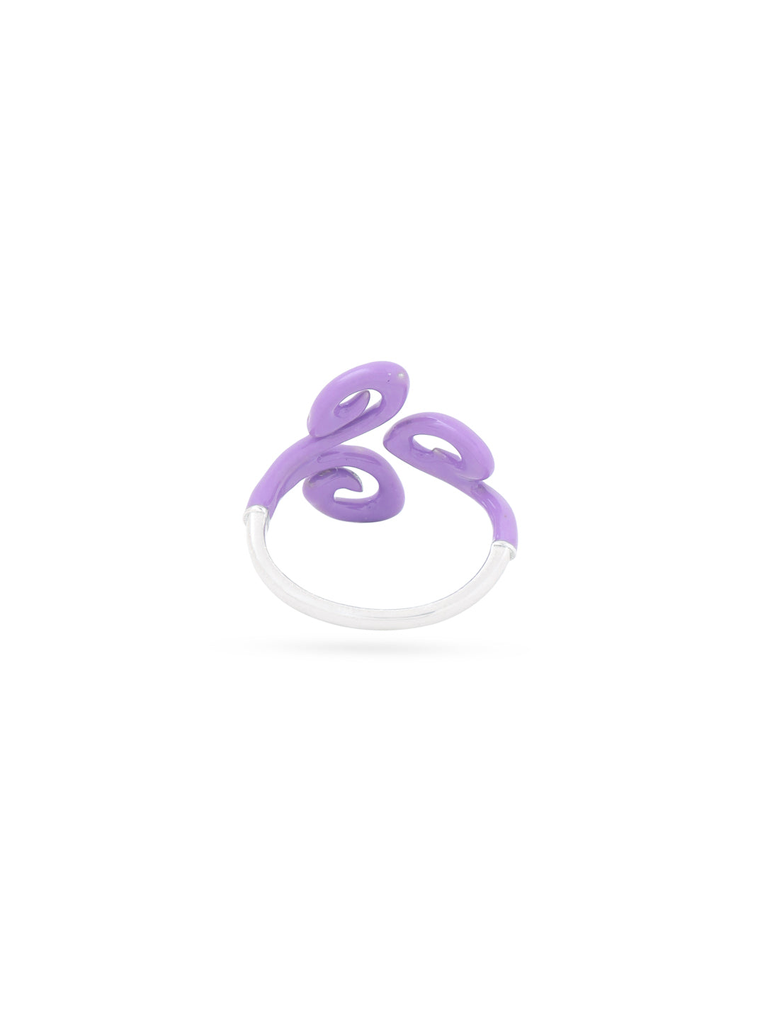 Rhodium Lilac Blossom Dreams Corolla Collection Adjustable Ring