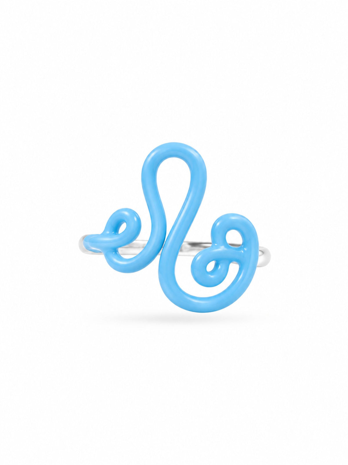 Blue Enamel Music Inspired Ring