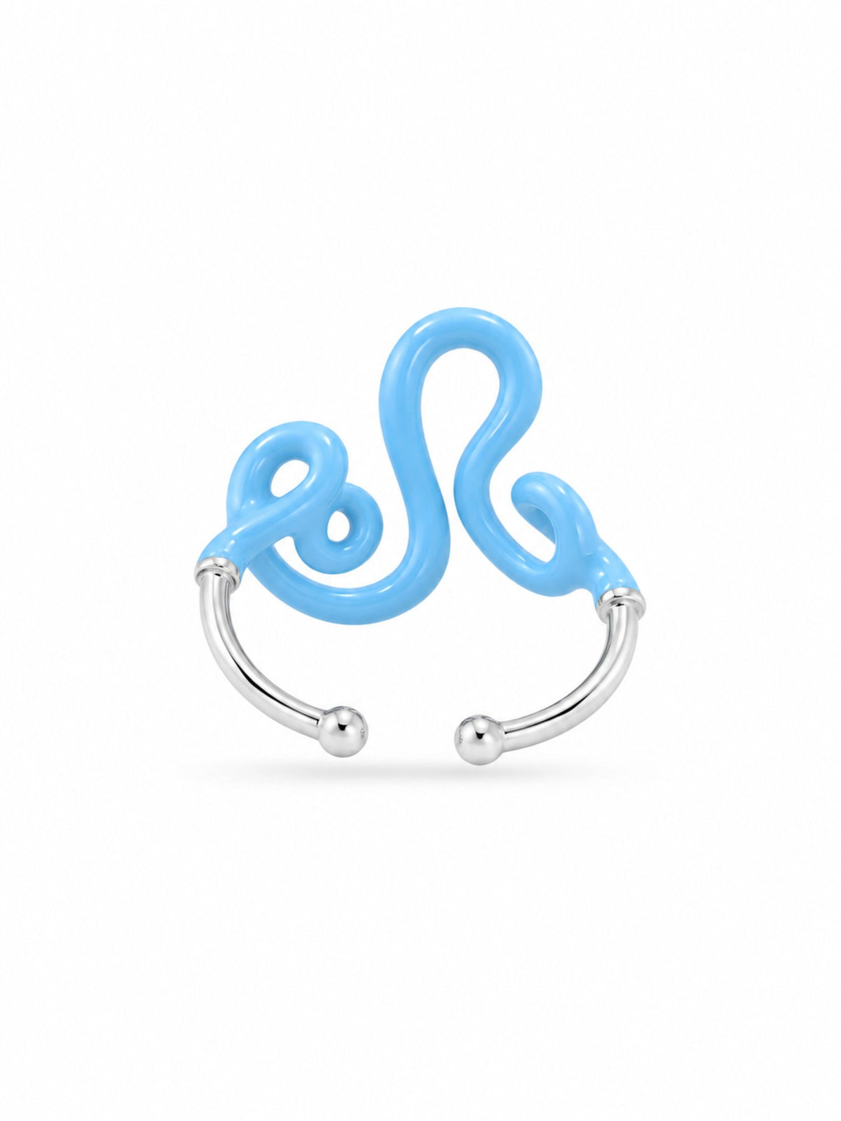 Blue Enamel Music Inspired Ring