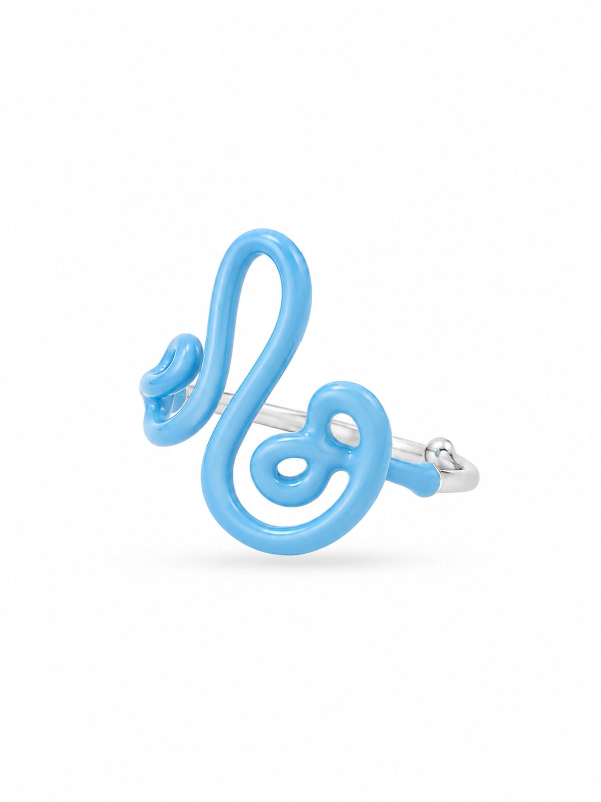 Blue Enamel Music Inspired Ring