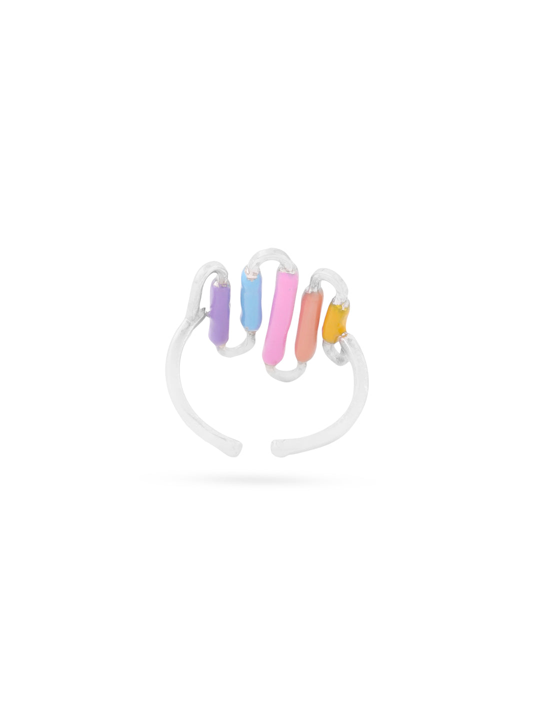 Summertime Abstract Adjustable Ring