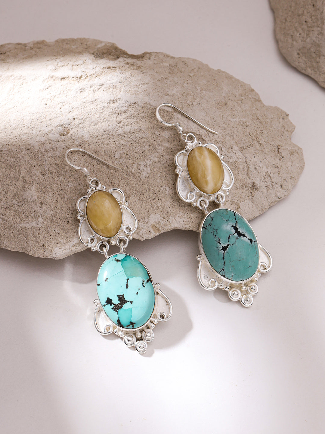 multigem stone earrings