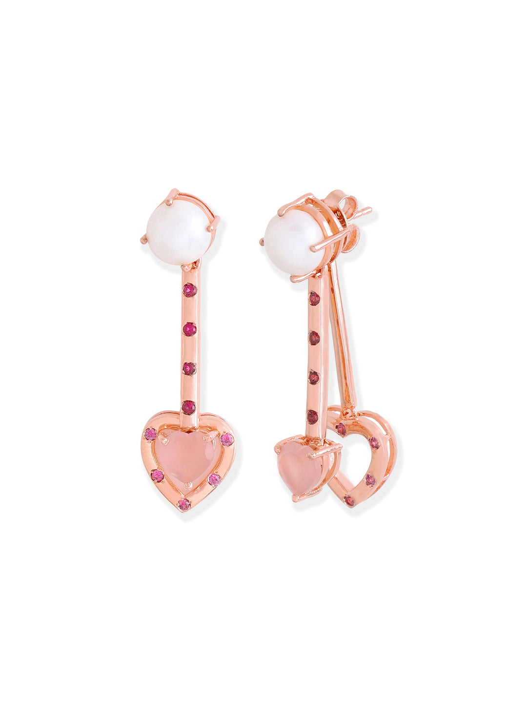 Dangling Fancy Heart Earrings