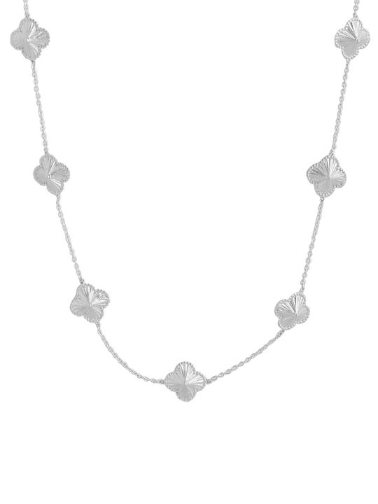 Real Rhodium Plating Lucky Clover Elysian Collection Necklace