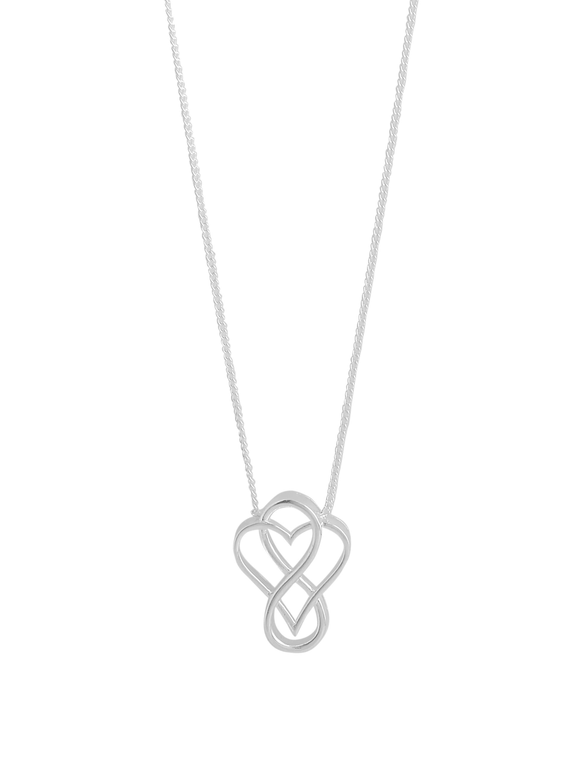 Real Rhodium Plating Heart and Infinity Elysian Collection Pendant