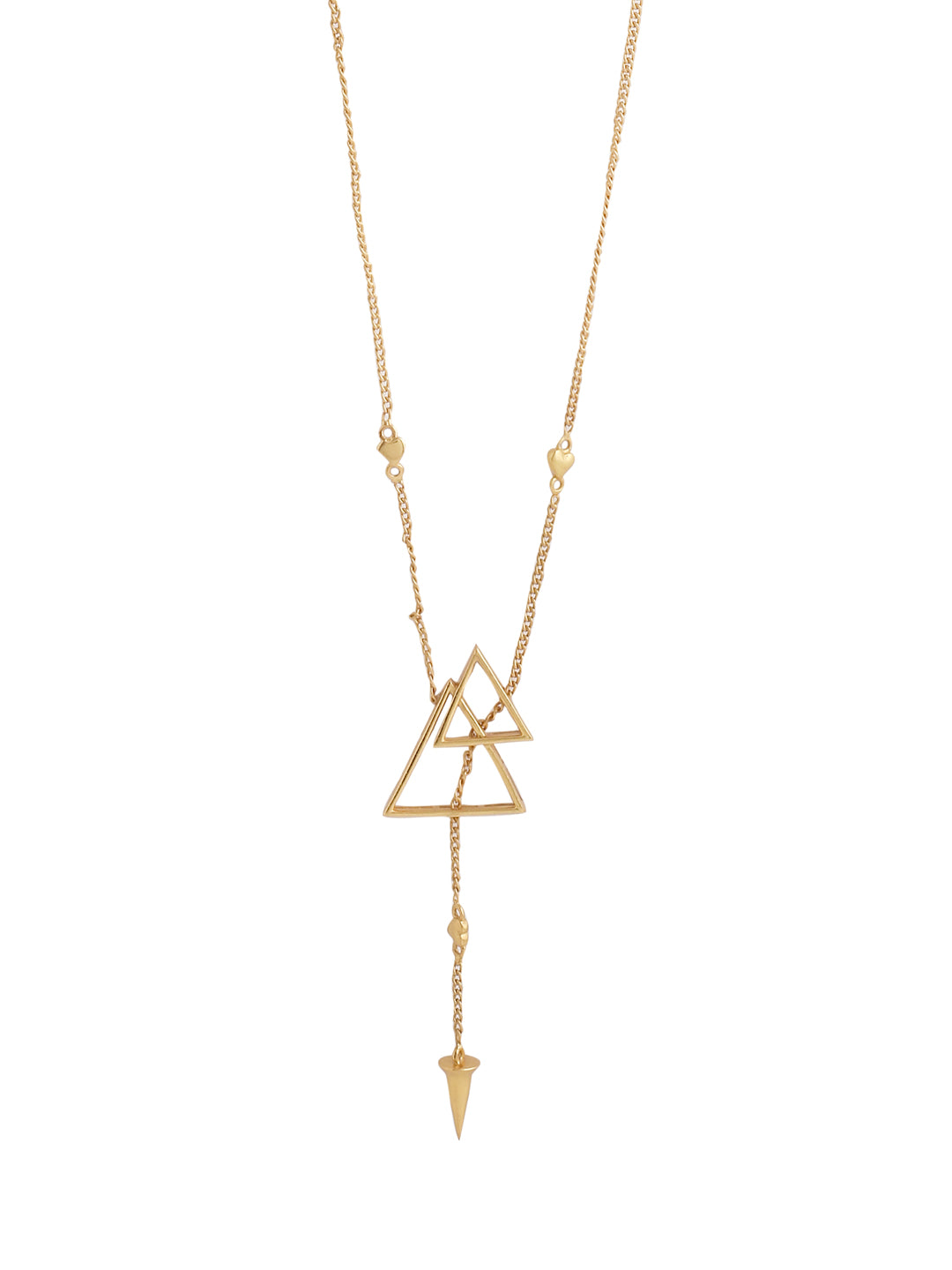 24K Gold Plating Triangles and Cone Shape Elysian Collection Pendant