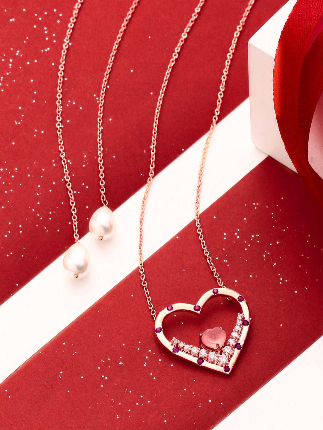 Double Layer Heart Radiance Pendant