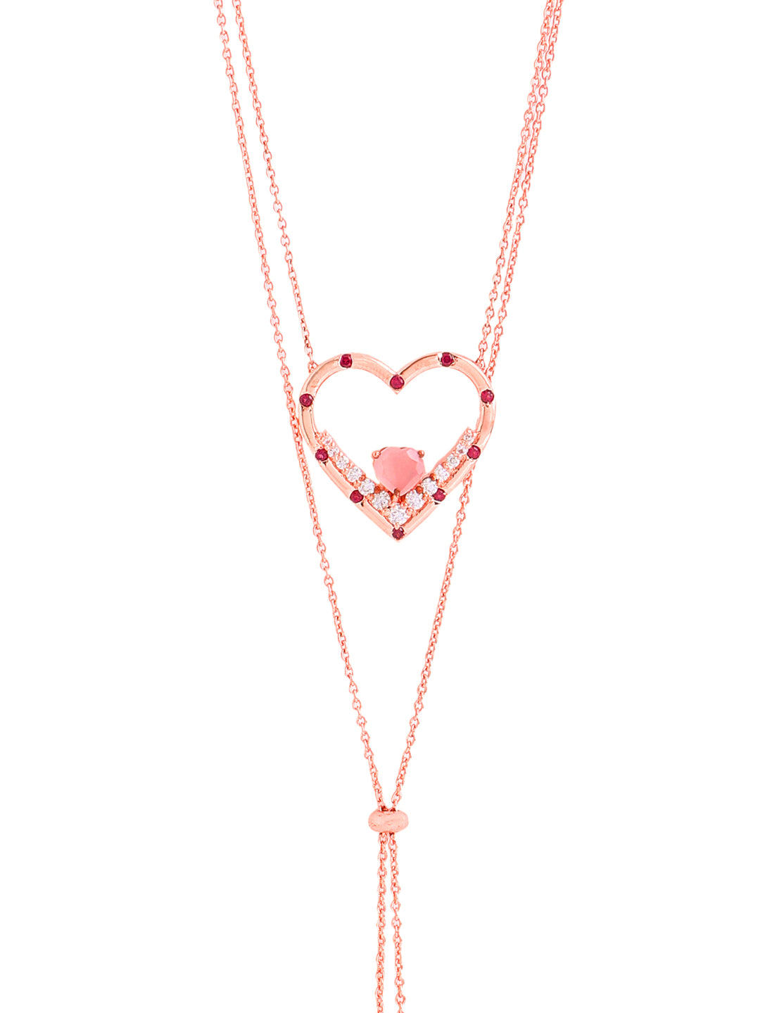 Double Layer Heart Radiance Pendant