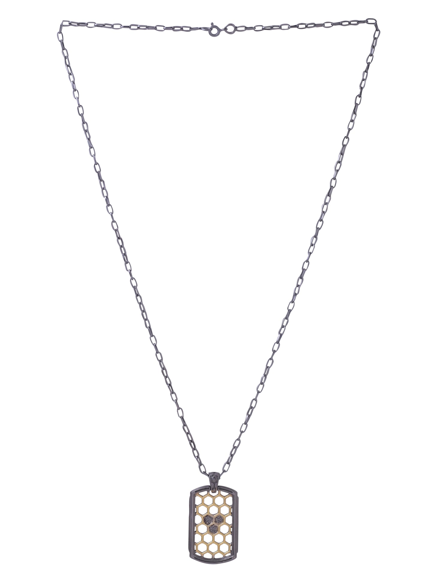 Luminary's Cipher gold pendant with chain