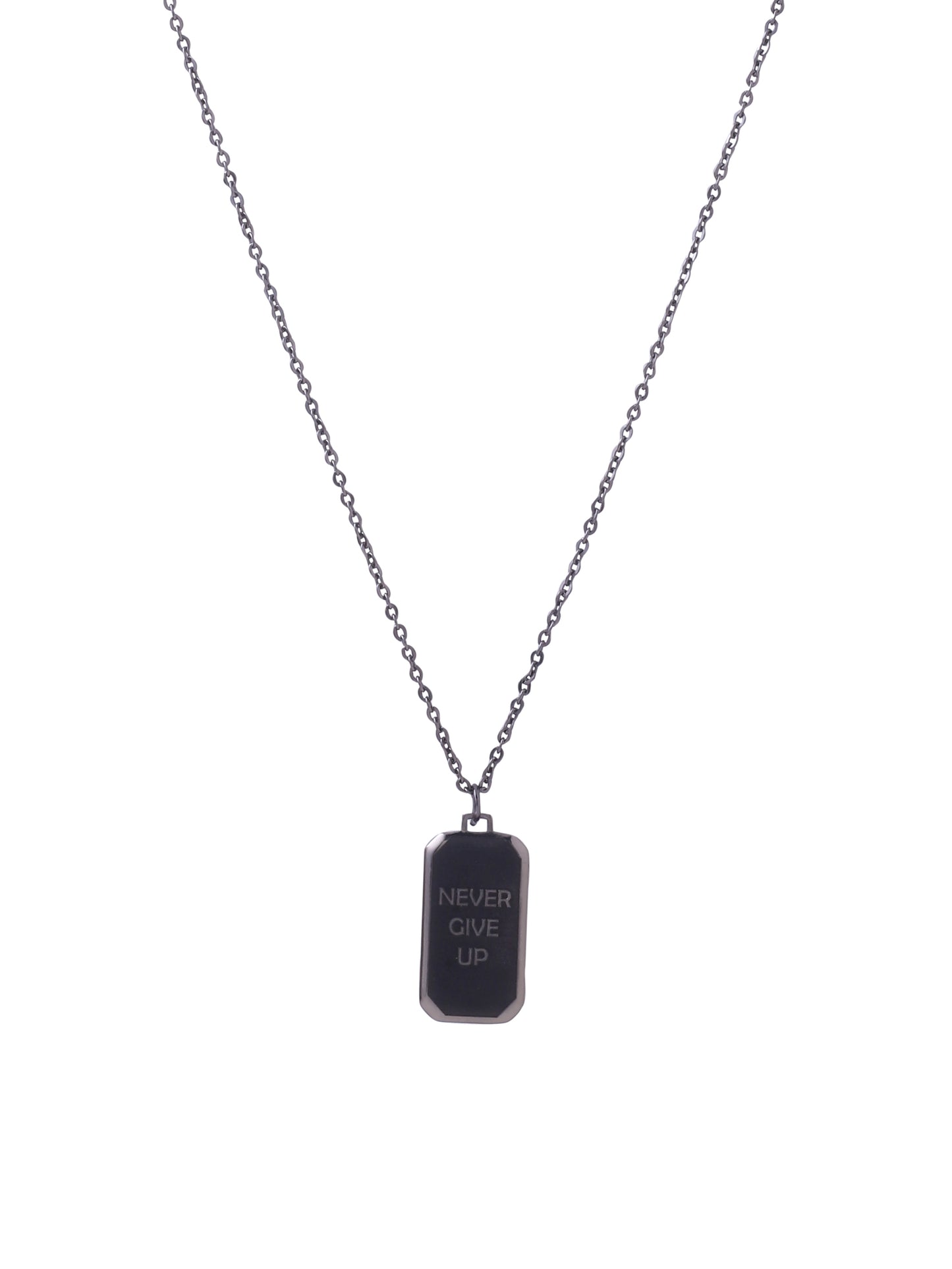 Sentinel's Crest black pendant with chain