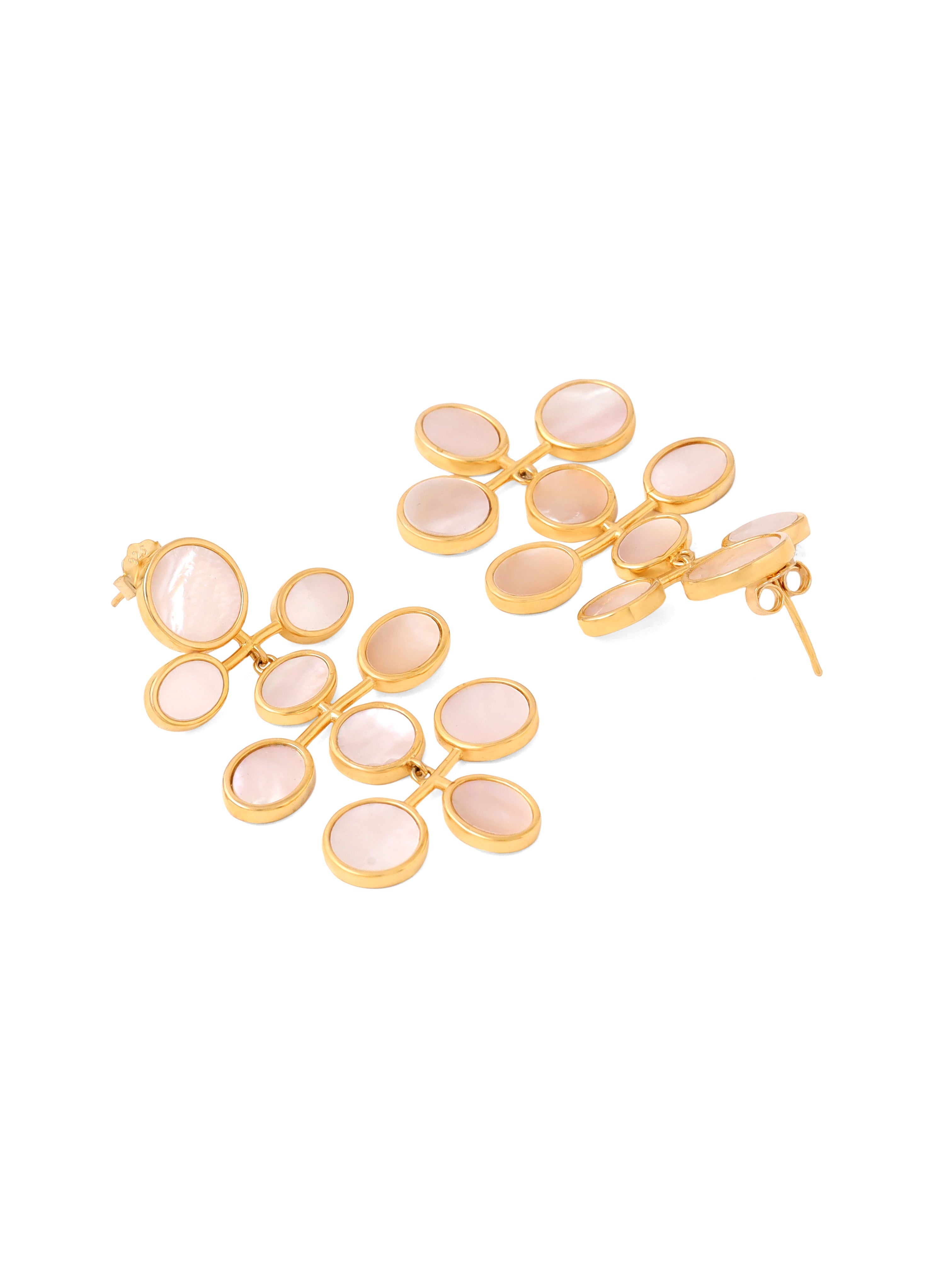 Syra Collection 24k Gold Italian Pearl Earrings