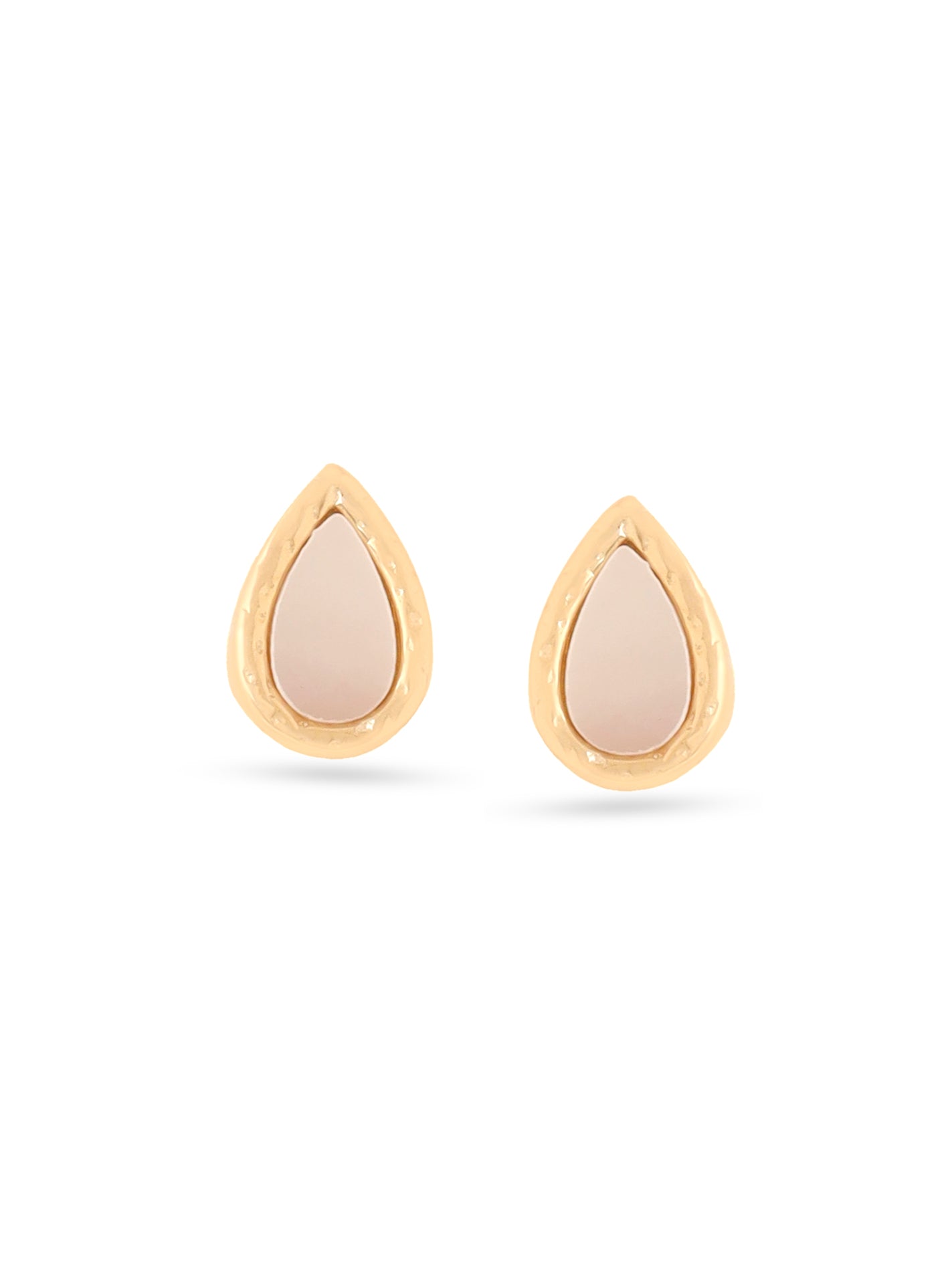 Syra Collection 24k Gold Pear-Shaped Mother of Pearl Stud Earrings