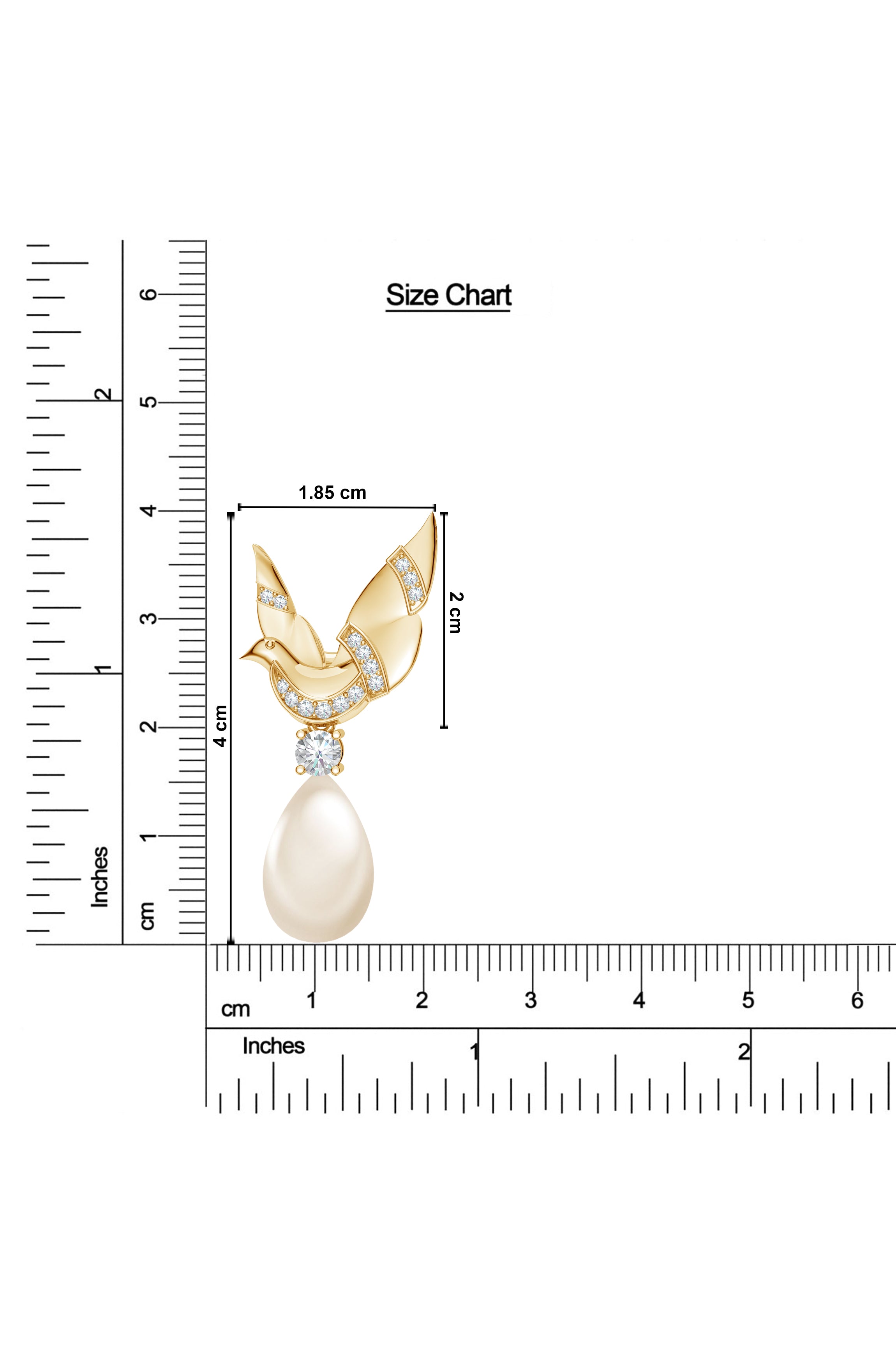 Gold Grace Dove Pearl Sterling Silver Earrings