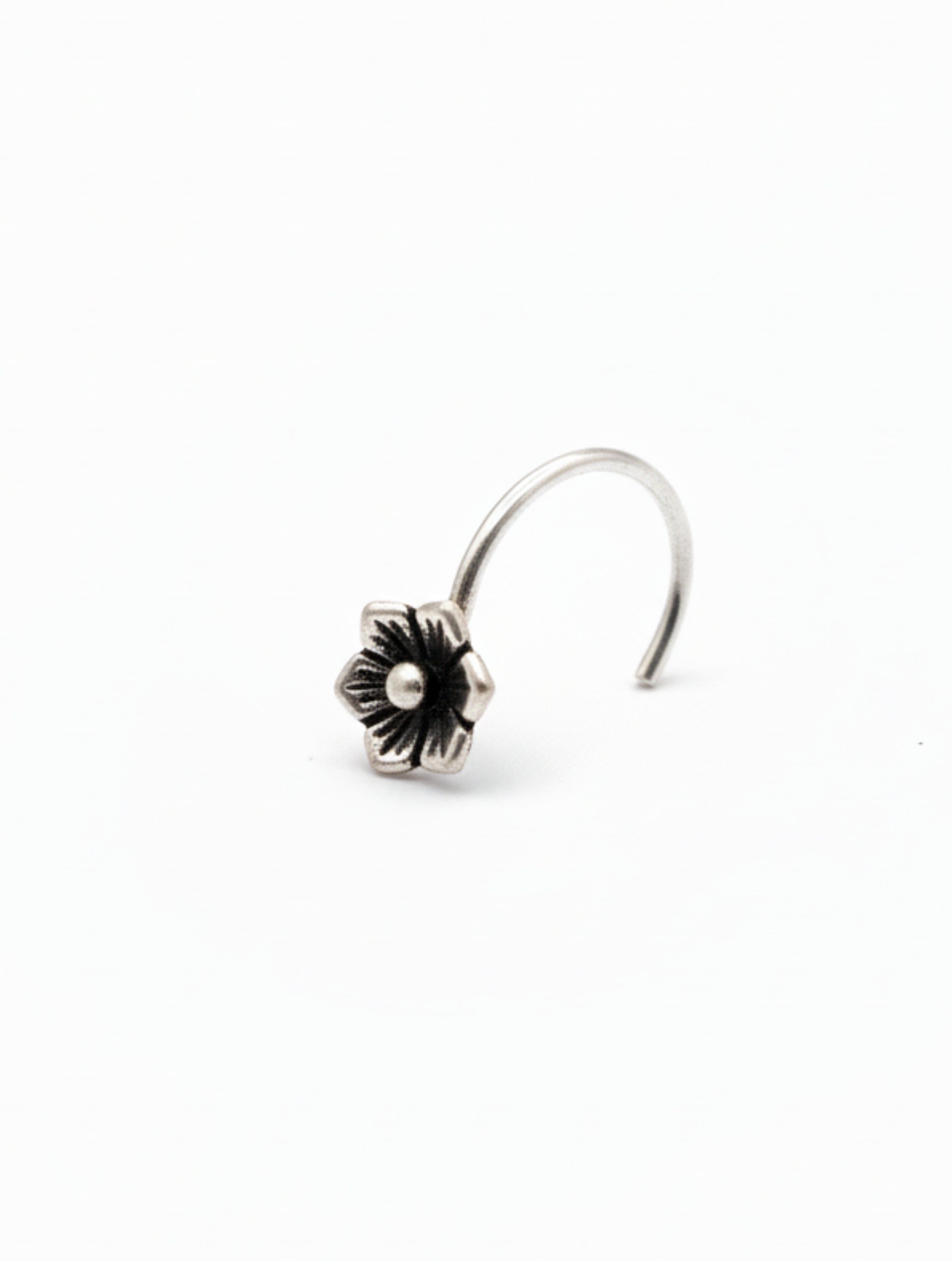 Floral Bloom 925 Sterling Silver Nose Pin