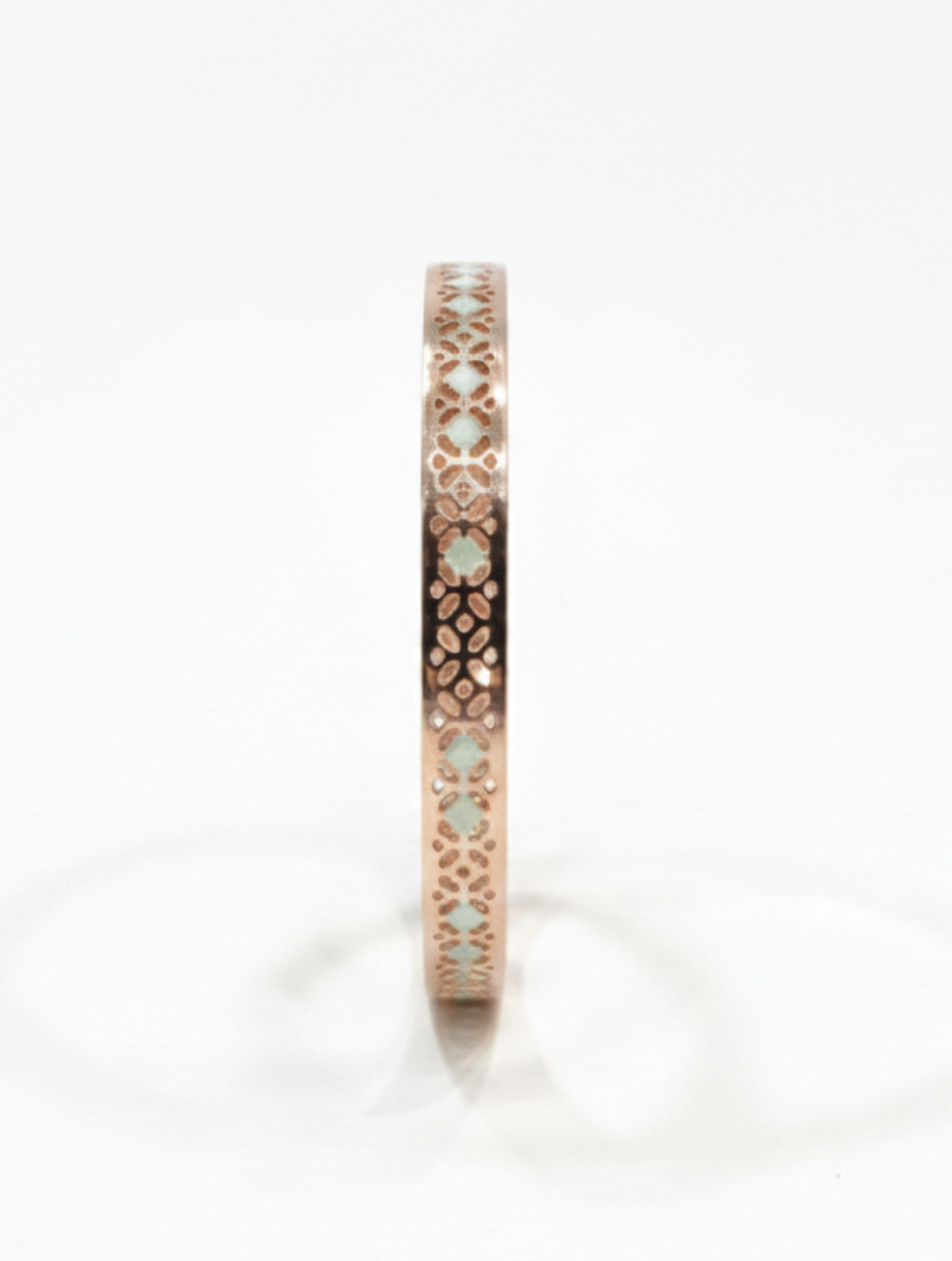 Filigree Openable Bangle in Rose Gold Plated 925 Sterling Silver