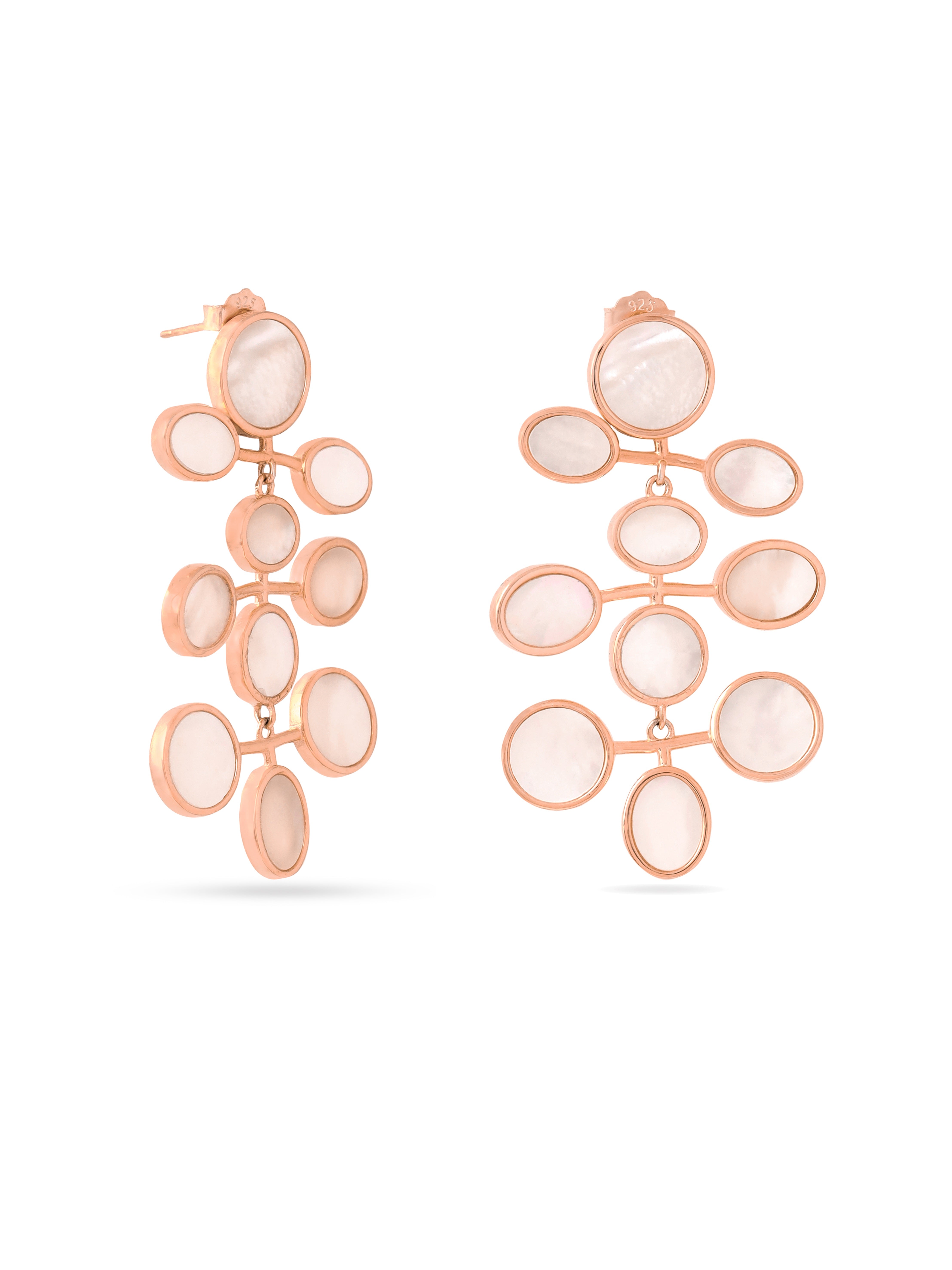 Syra Collection Rose Gold Italian Pearl Earrings