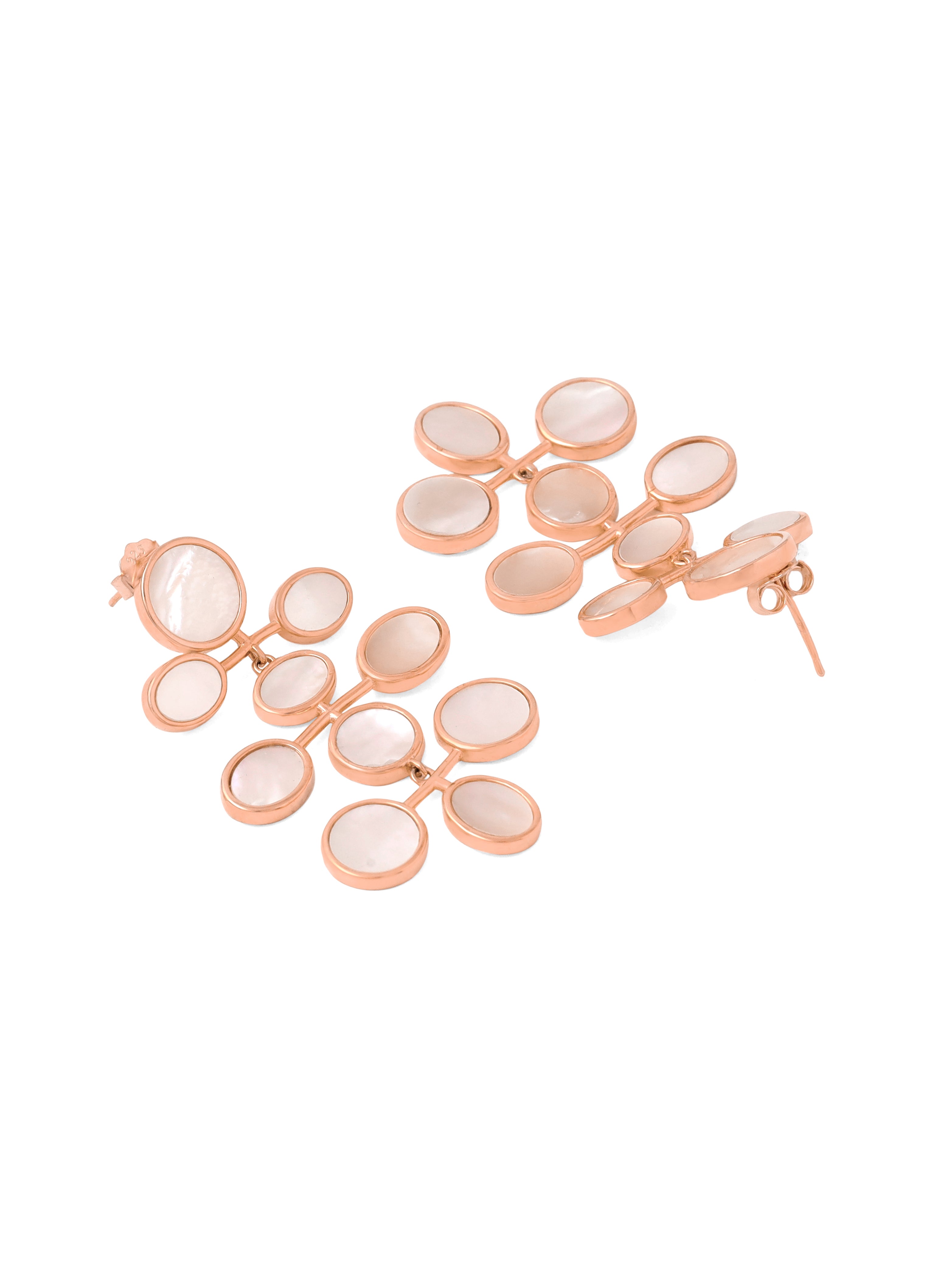 Syra Collection Rose Gold Italian Pearl Earrings