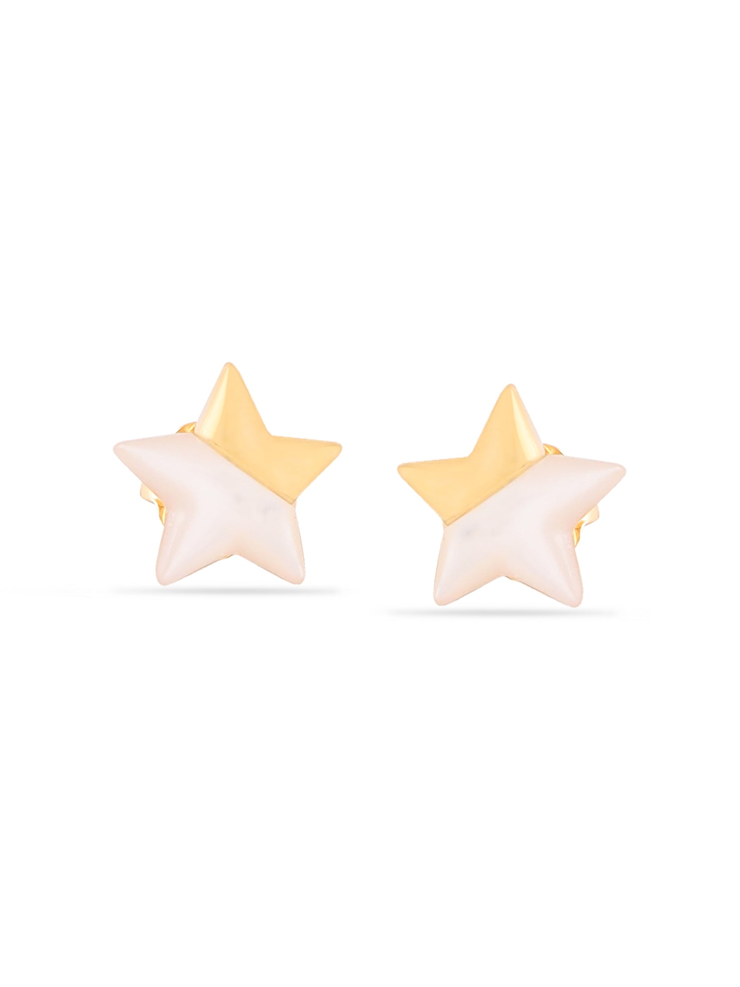 Syra 24k Gold Star-Shaped Mother of Pearl Stud Earrings For Women