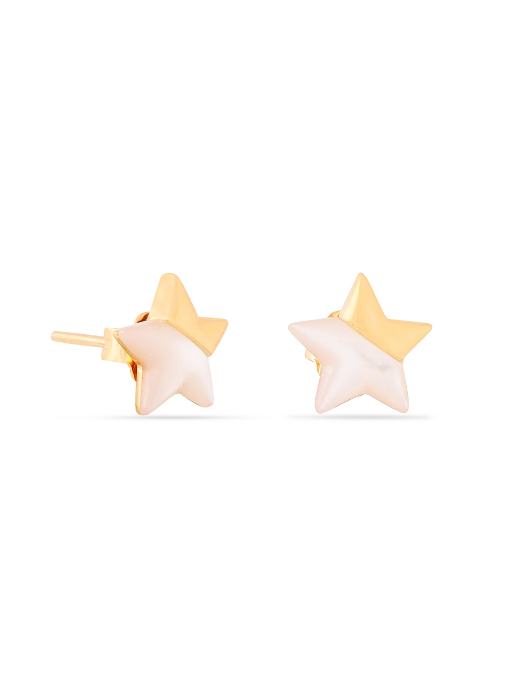 Syra 24k Gold Star-Shaped Mother of Pearl Stud Earrings For Women