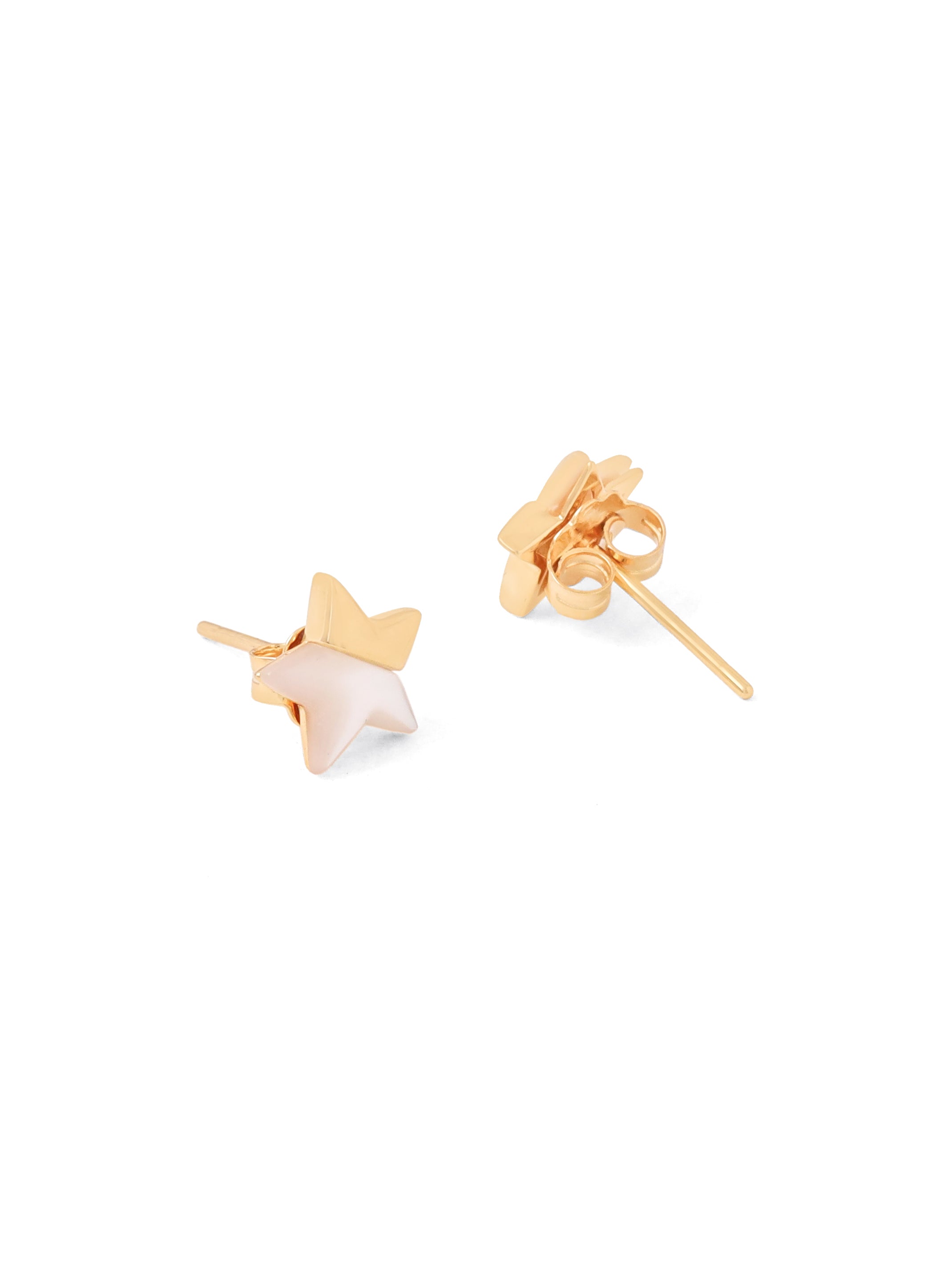 Syra 24k Gold Star-Shaped Mother of Pearl Stud Earrings For Women