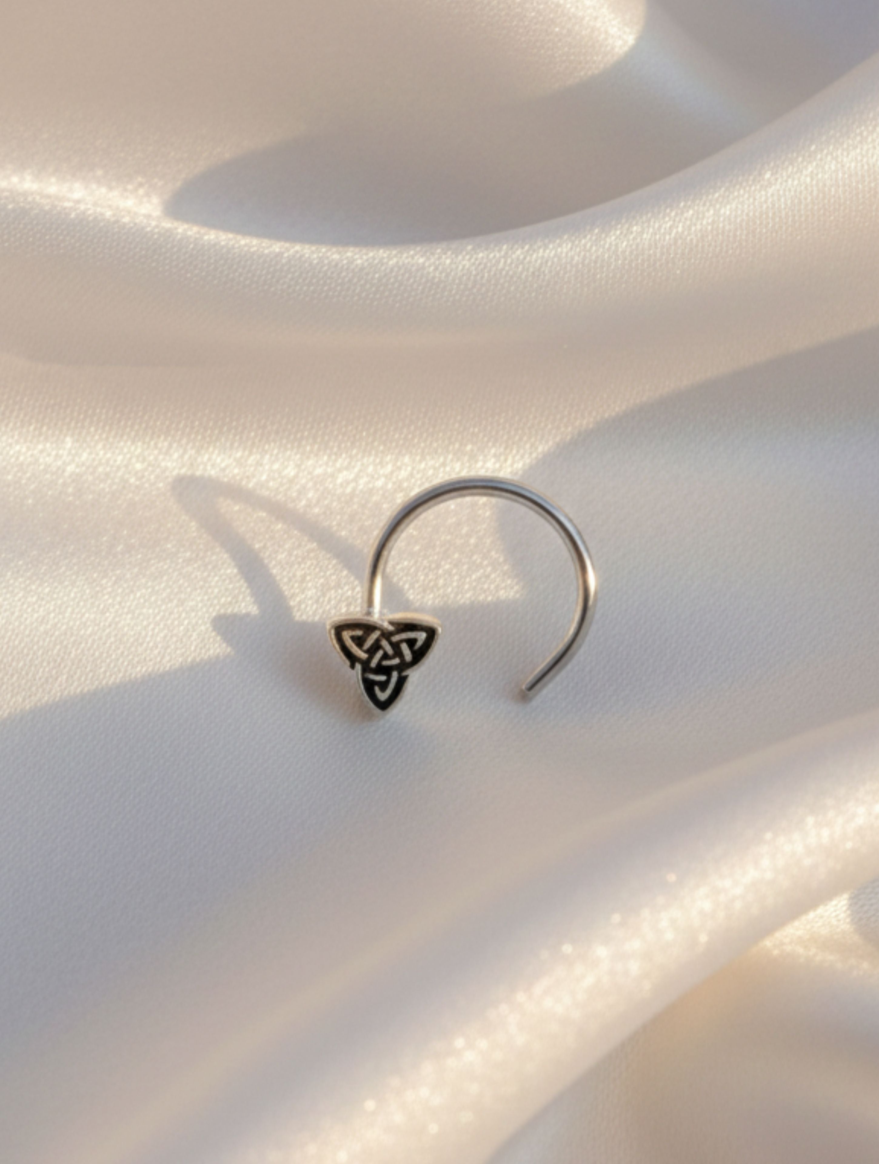 Triquetra Knot 925 Sterling Silver Nose Pin