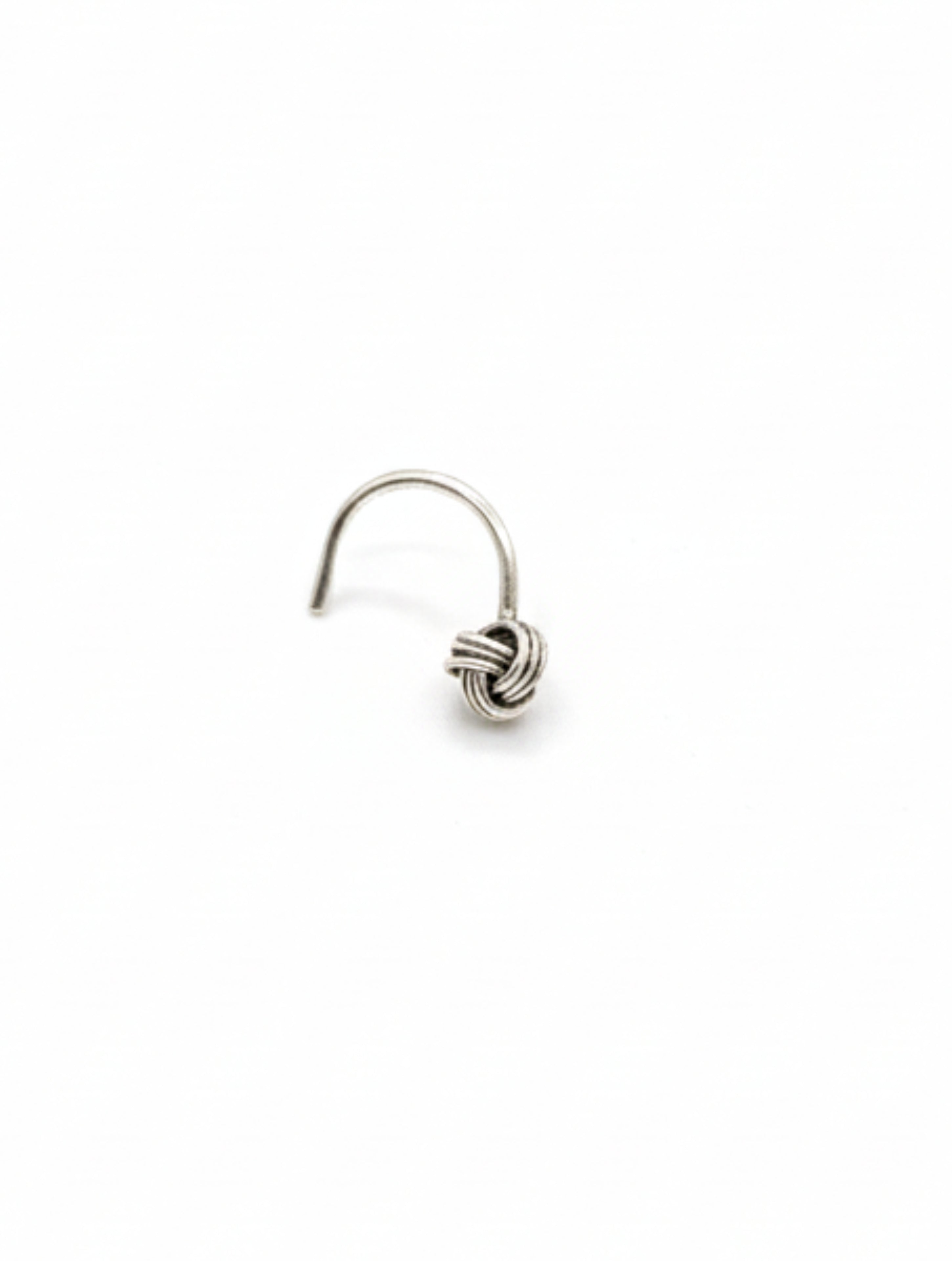 925 Sterling Silver Handcrafted Love Knot Nose Pin