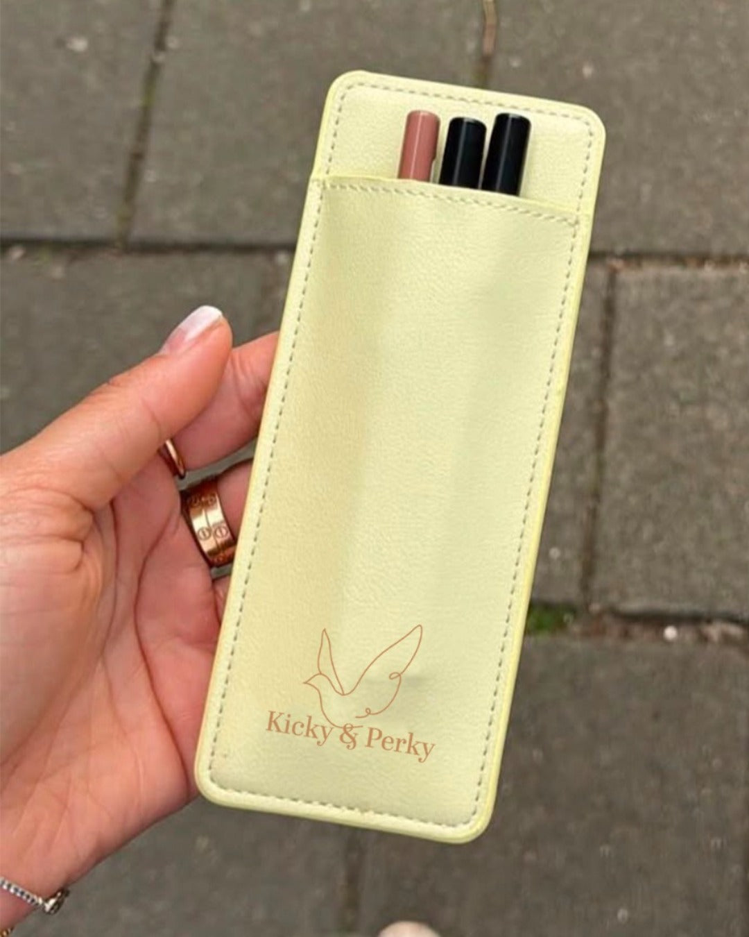 Lipliner Case with Mirror | Holds 4 Lipliners | Travel Makeup Organizer.