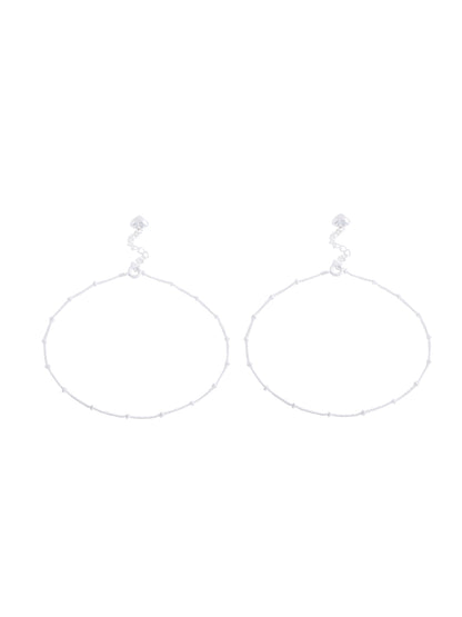 Sterling Silver Metal Bead Anklet