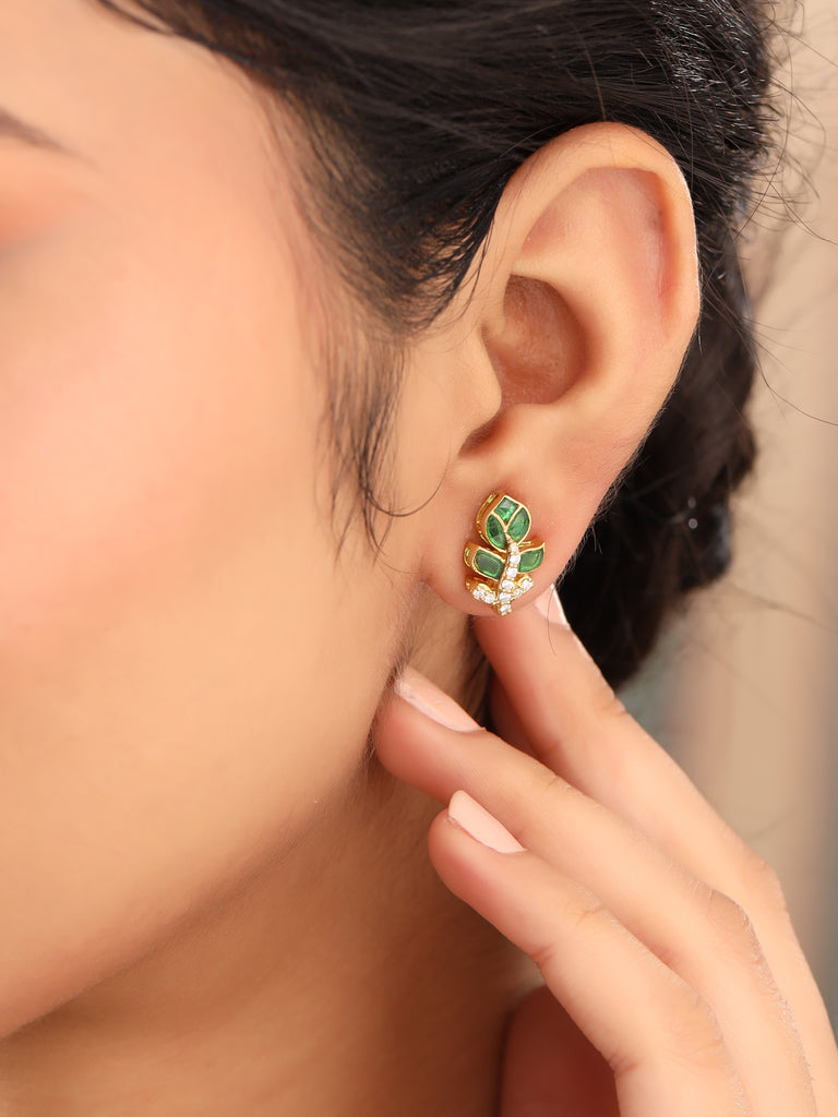 Golden Blossom Flower Bud Earring