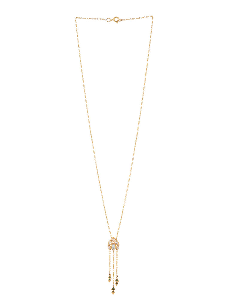Abstract Style Gold-Plated Pendant