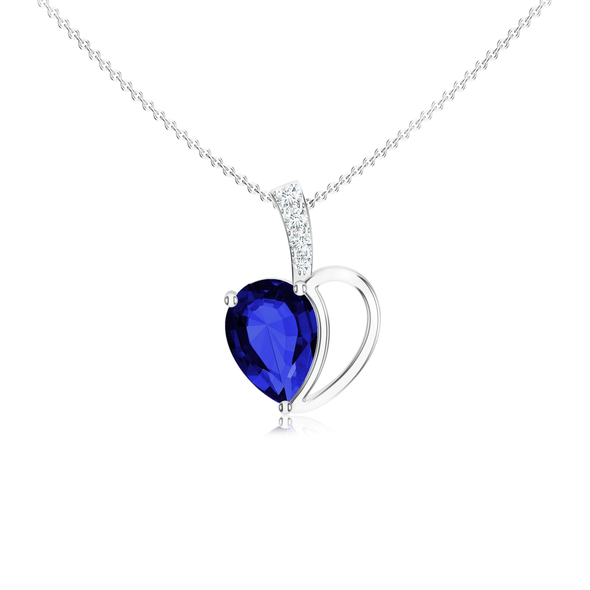 Pietra Collection Heart-Shaped Iolite Pendant