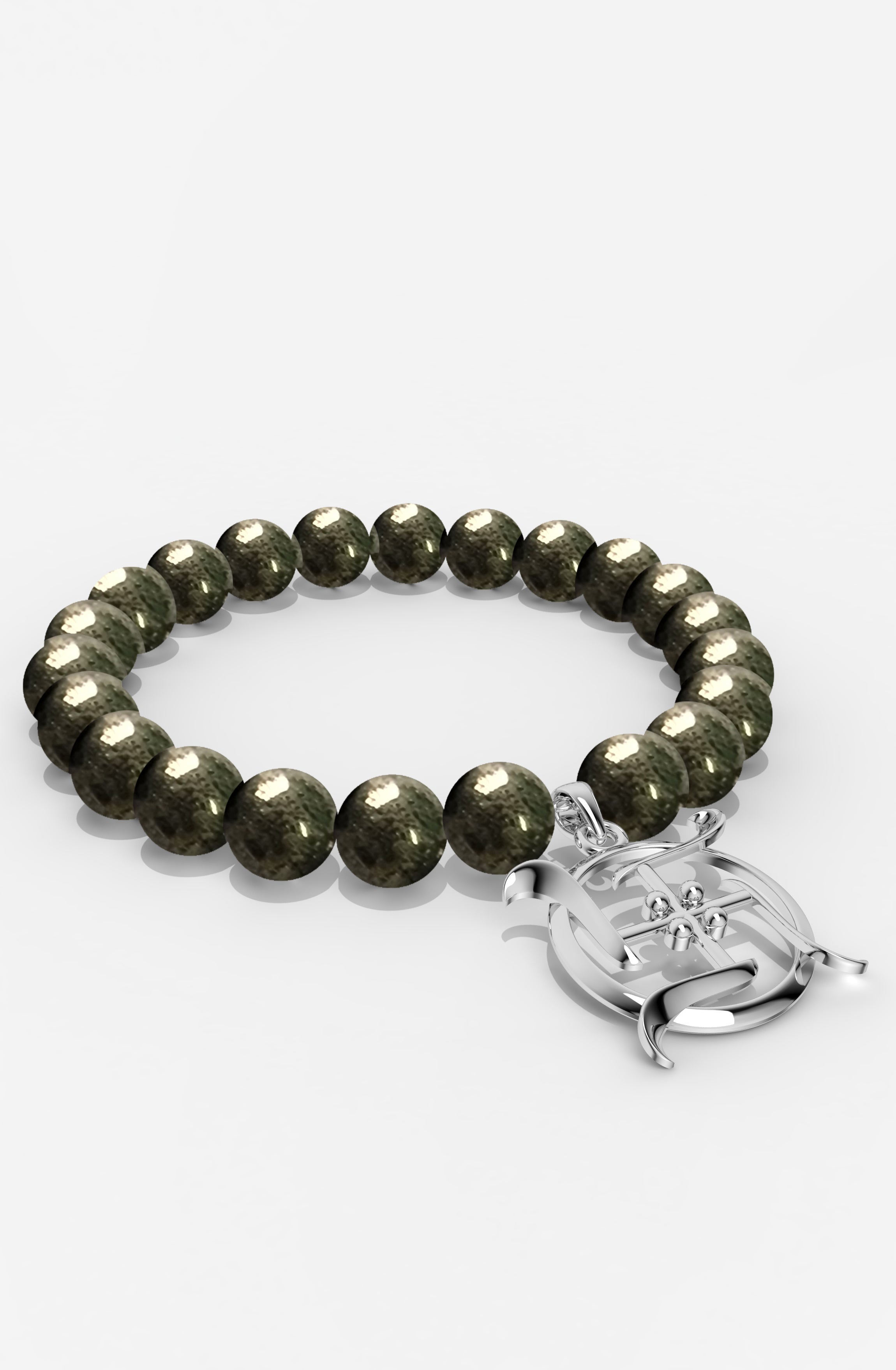 Sterling Silver Divine Swastika  Bracelet For Men