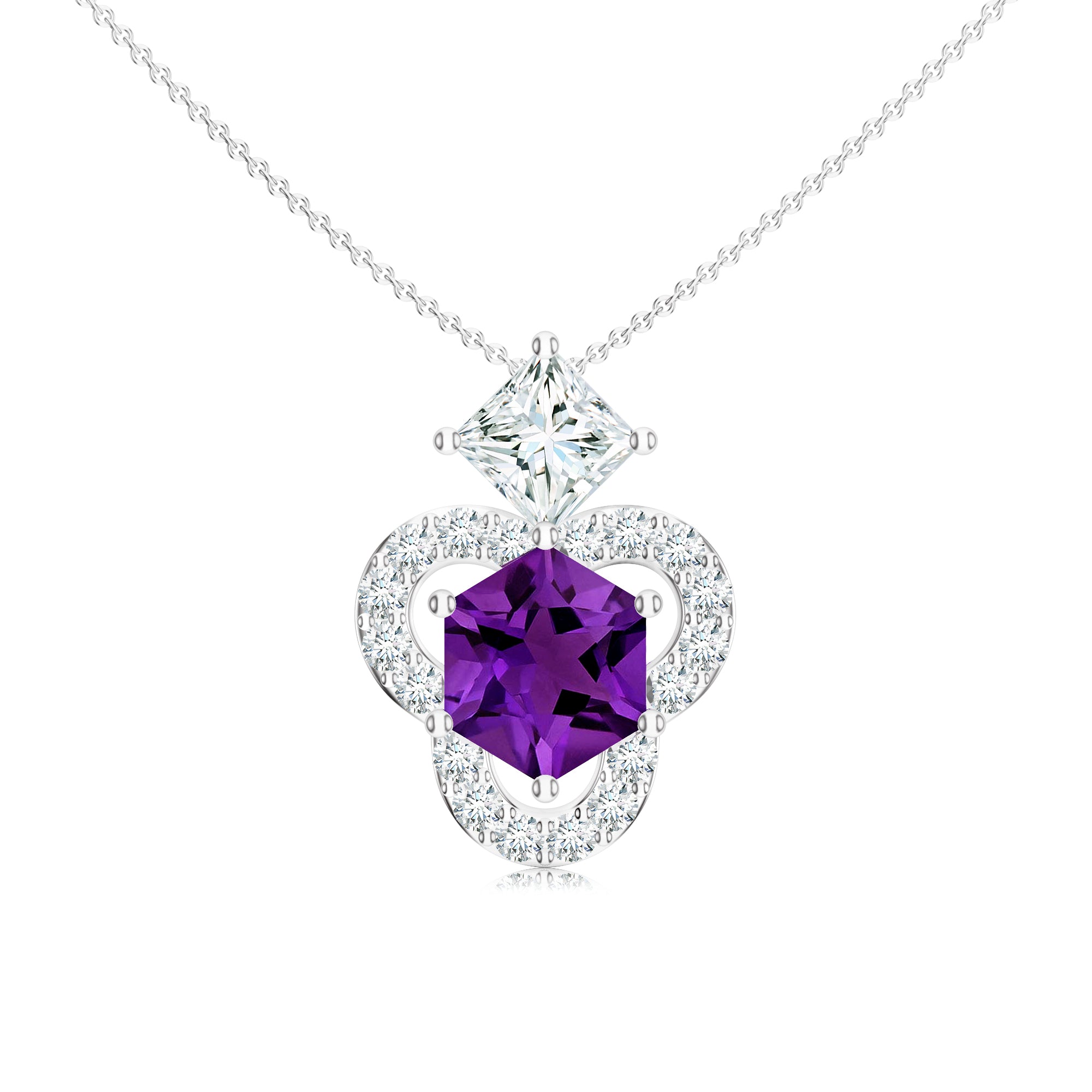 Pietra Collection Abstract Amethyst Pendant