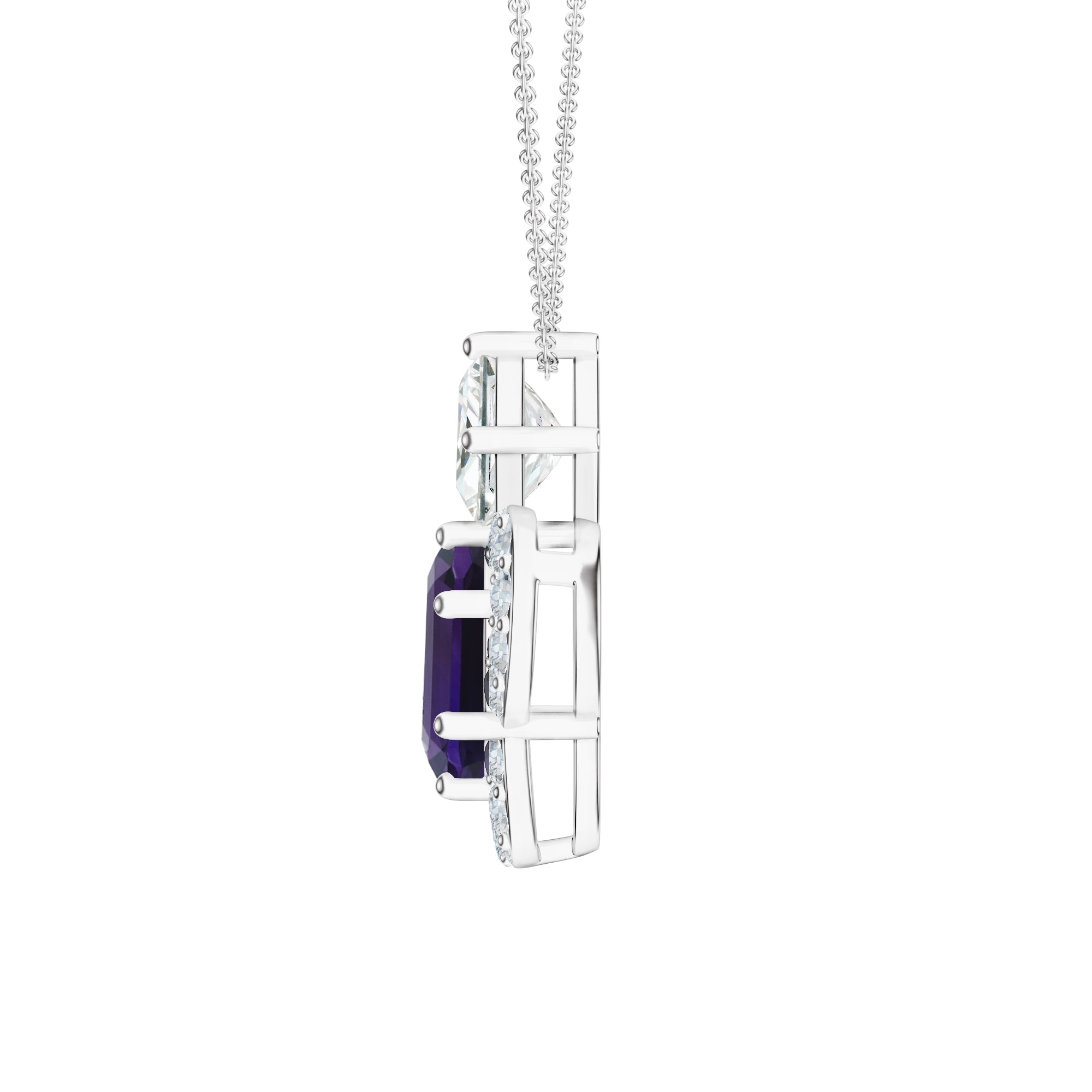 Pietra Collection Abstract Amethyst Pendant